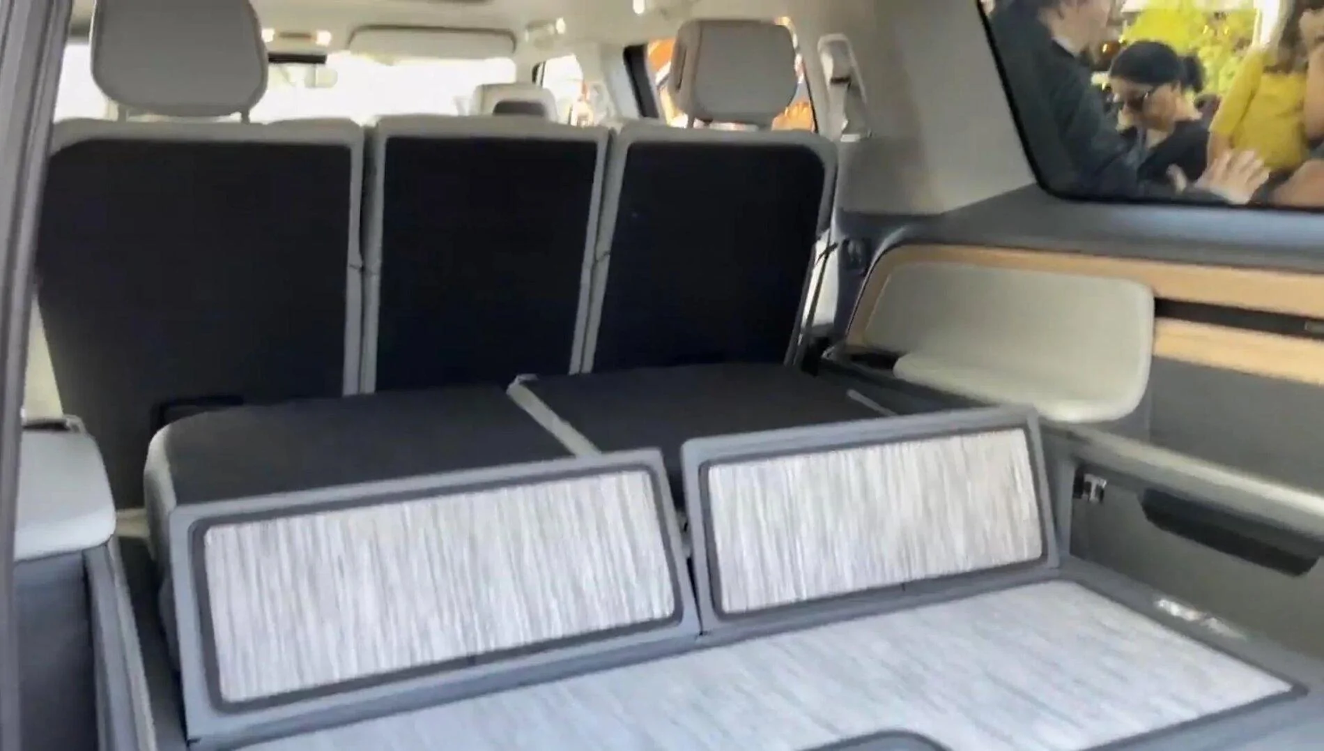 Rivian R1T R1S R1S Spotted Out Testing! rivian seats folded flat