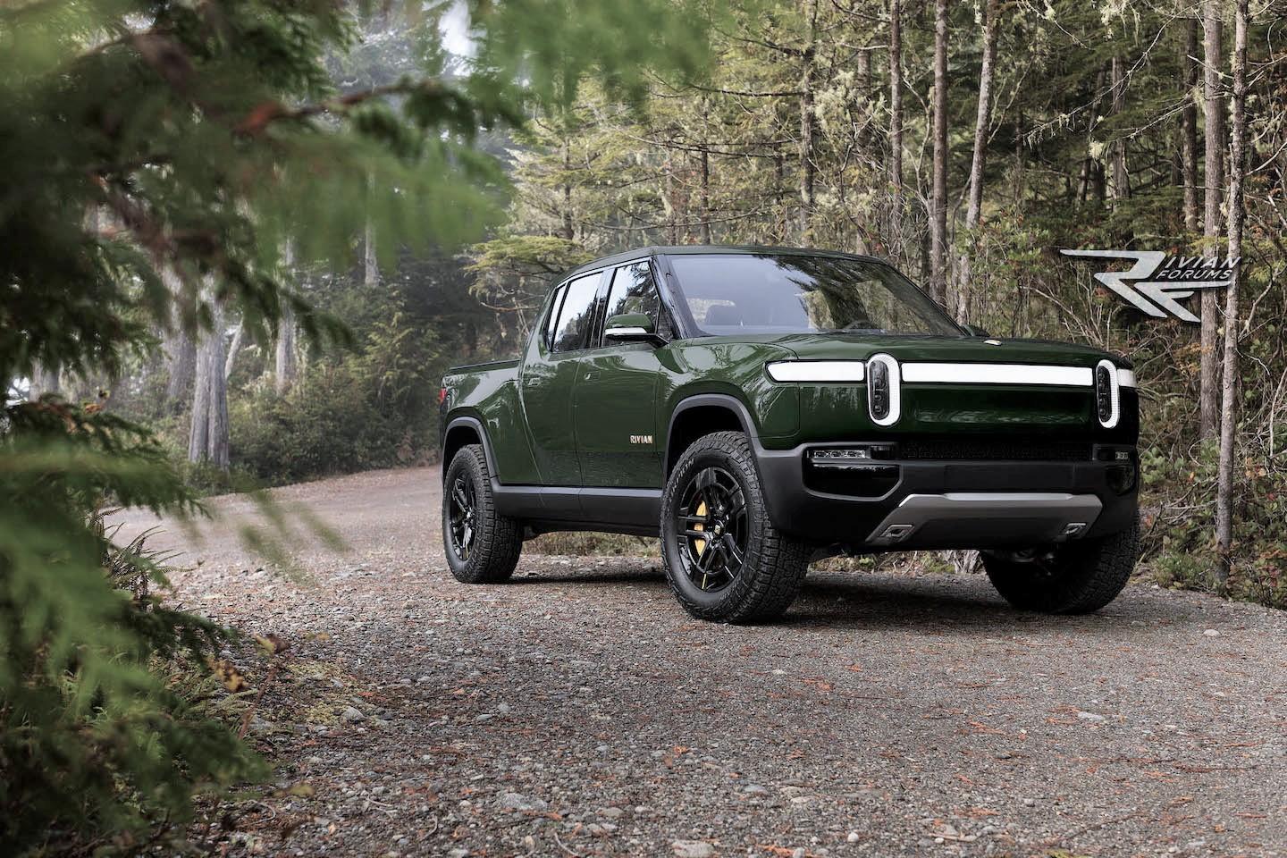 Rivian R1T R1S Launch Green - Come on Rivian, Pictures Please! R1T-green