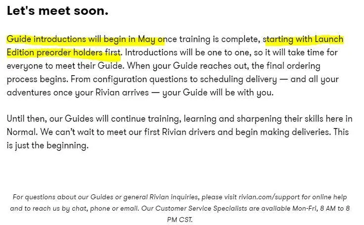 Rivian R1T R1S Introducing Rivian Guides Program: A dedicated Guide for your entire Rivian ownership Guides announcement