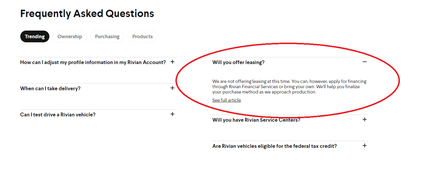 Rivian R1T R1S Lease available? 1615927205640