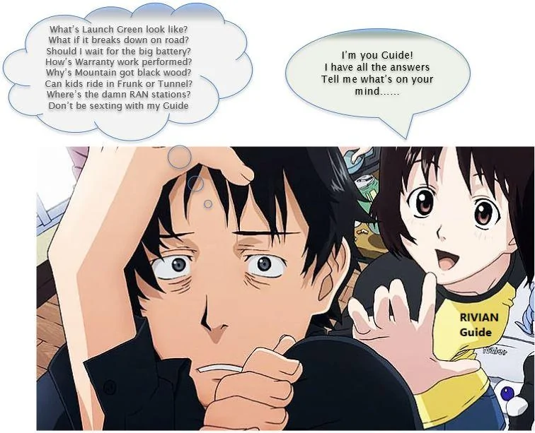 Rivian R1T R1S Rivian roll-out humor... Anime Guid