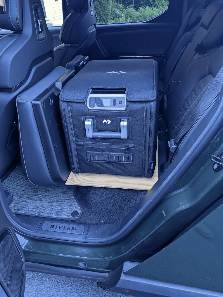 Rivian R1T R1S Fridge in back seat 1662684300817