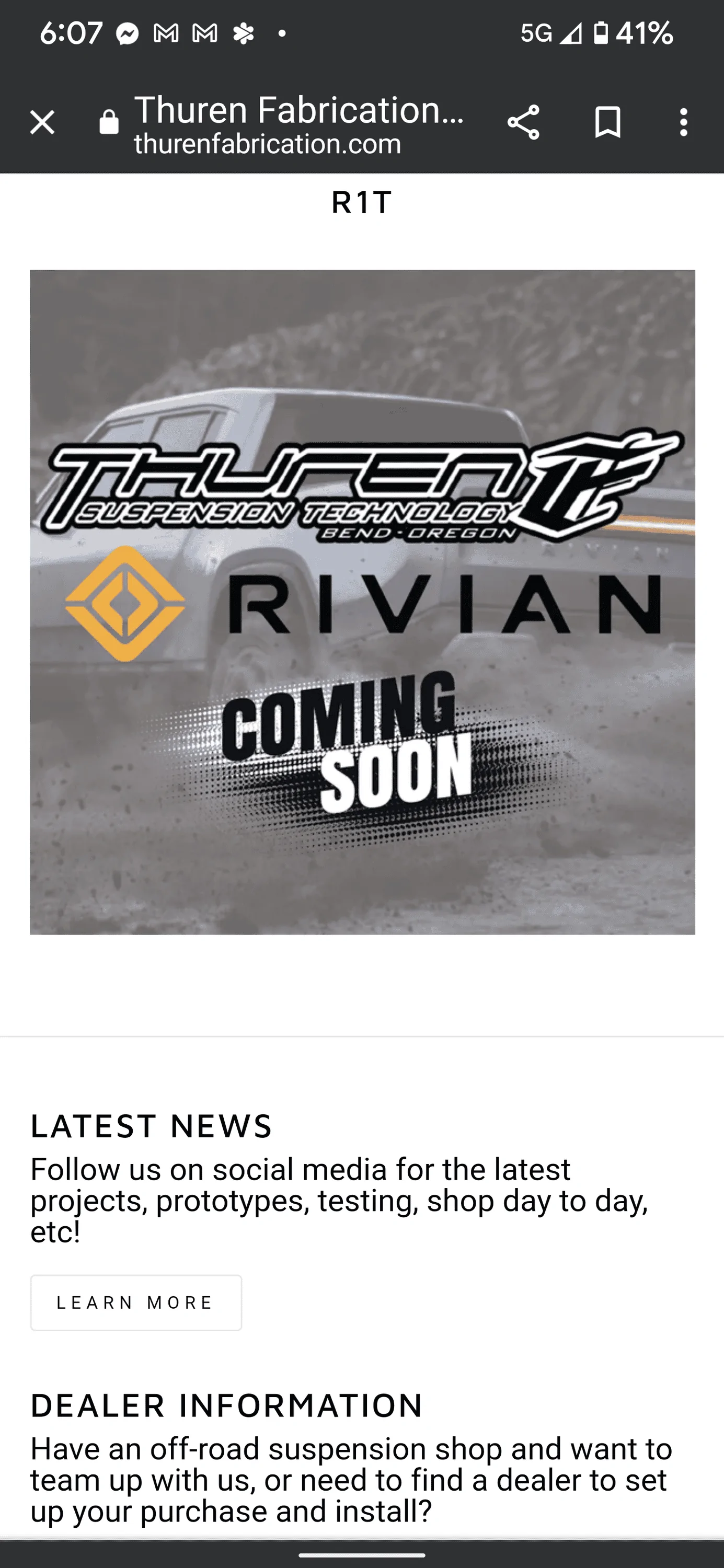 Rivian R1T R1S Thuren Fabrication R1T and R1S Luv Coming? Screenshot_20220907-180756