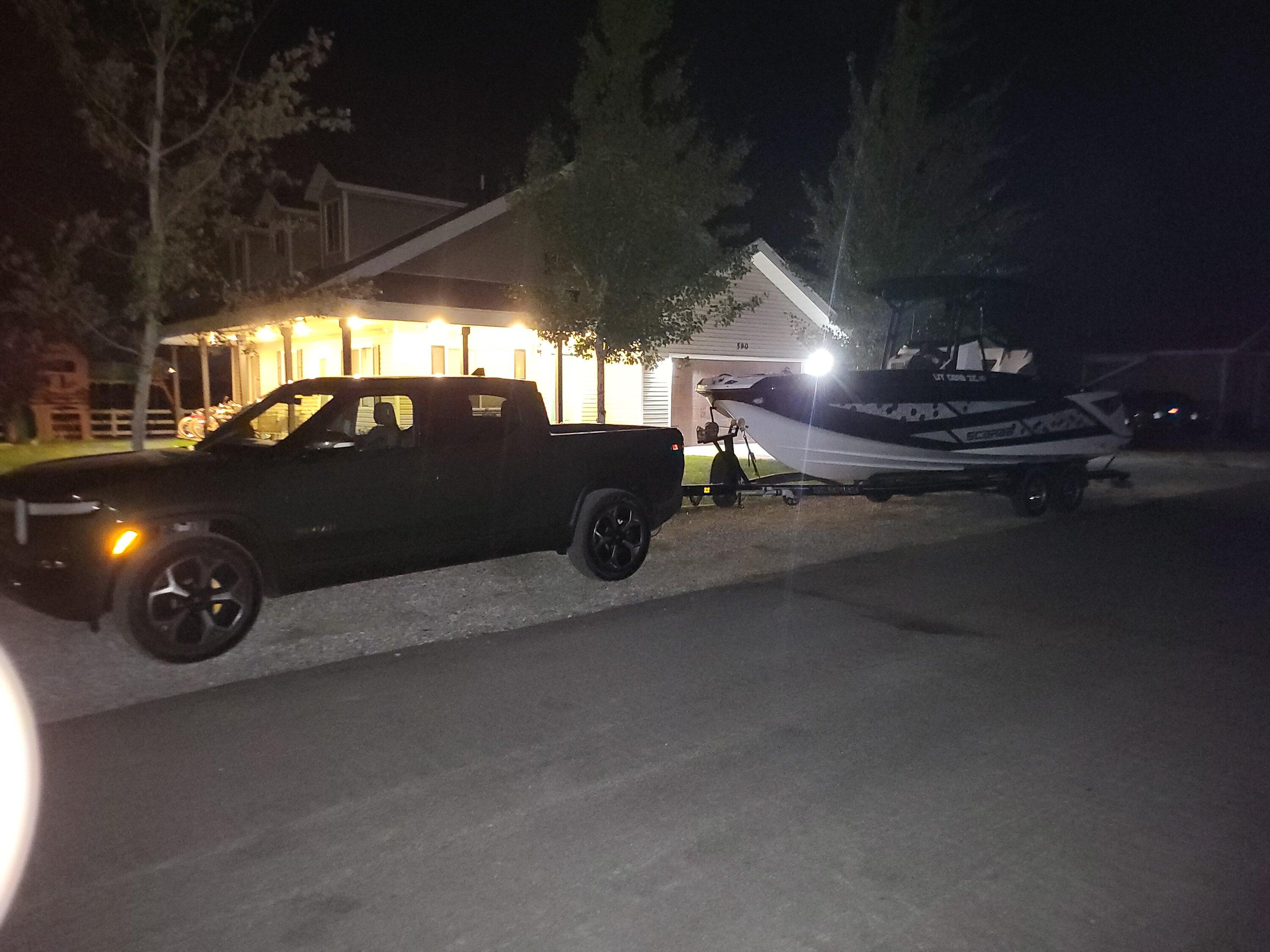 Rivian R1T R1S R1T Towing Trip - The "little" engine (motor) that could. 20220909_015047