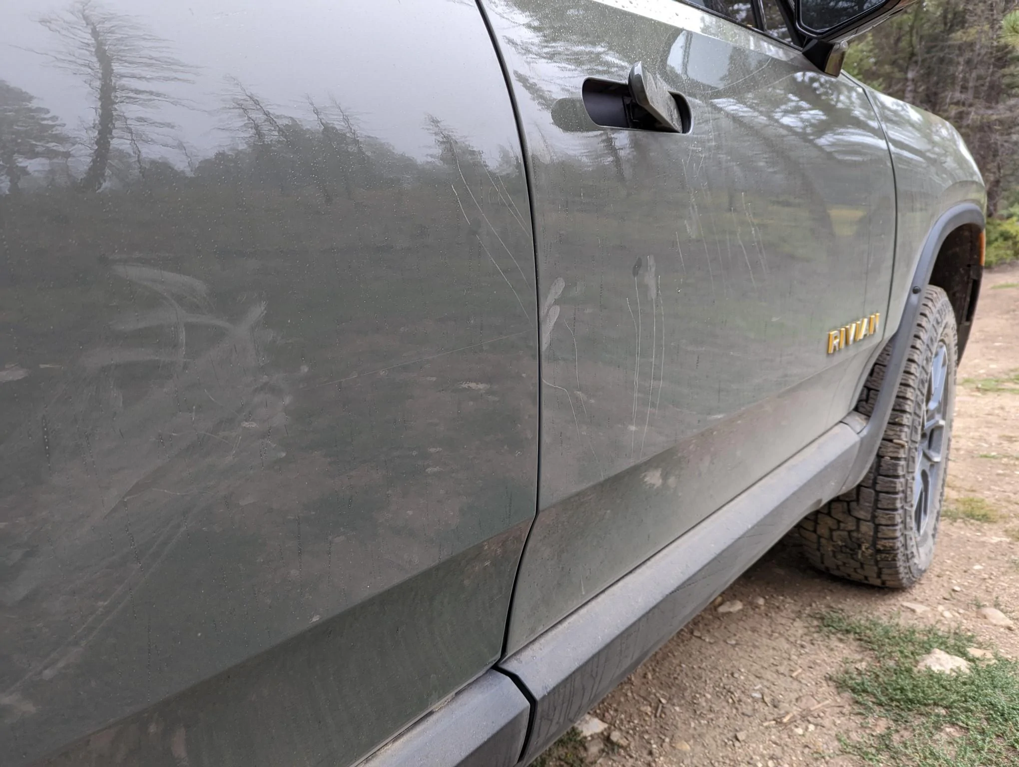 Rivian R1T R1S This is why we do PPF Door Scratches Before - small