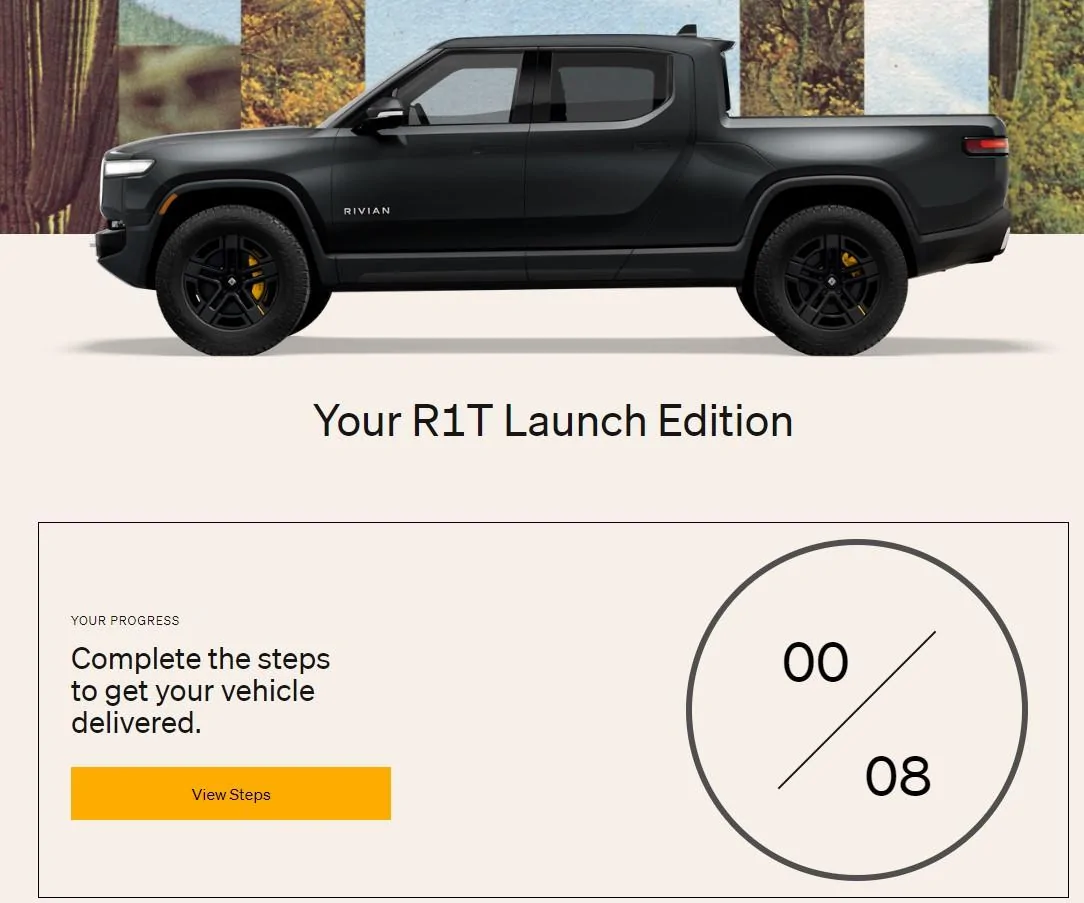 Rivian R1T R1S First look at @ “Introducing the R1 Shop” -- Rivian website to shop for R1T that delivers in 6-8 weeks captur