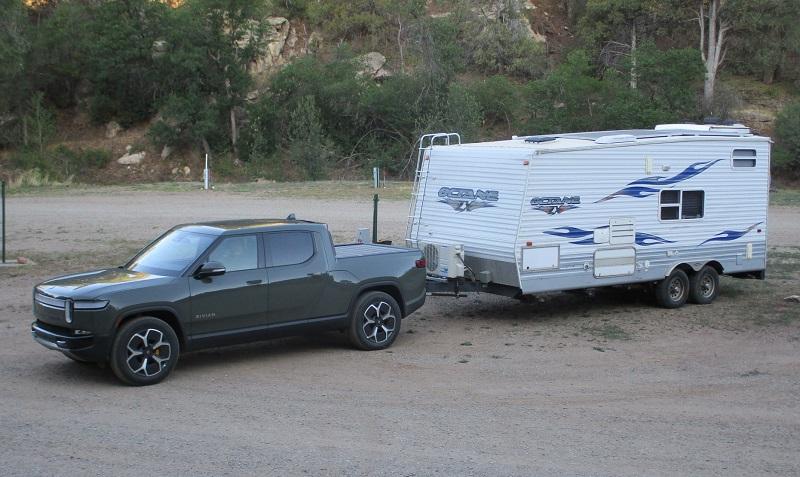 Rivian R1T R1S Towing our home with our R1T - trip report 2022-09-16 First Rivian tow photo.JPG