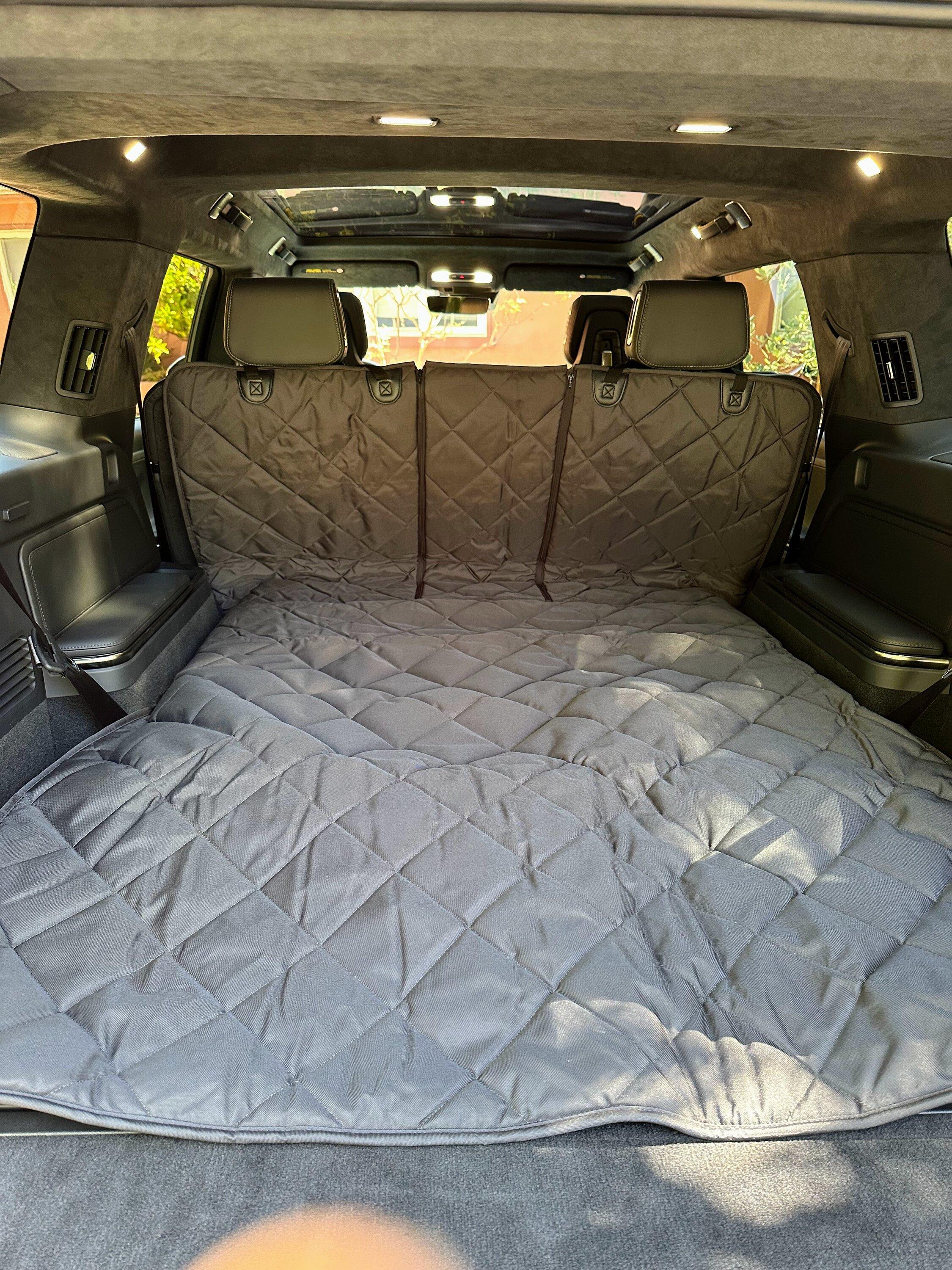 Rivian R1T R1S Thumbs (and paws) up for Orvis Seat Cover IMG_1276_pet_cover