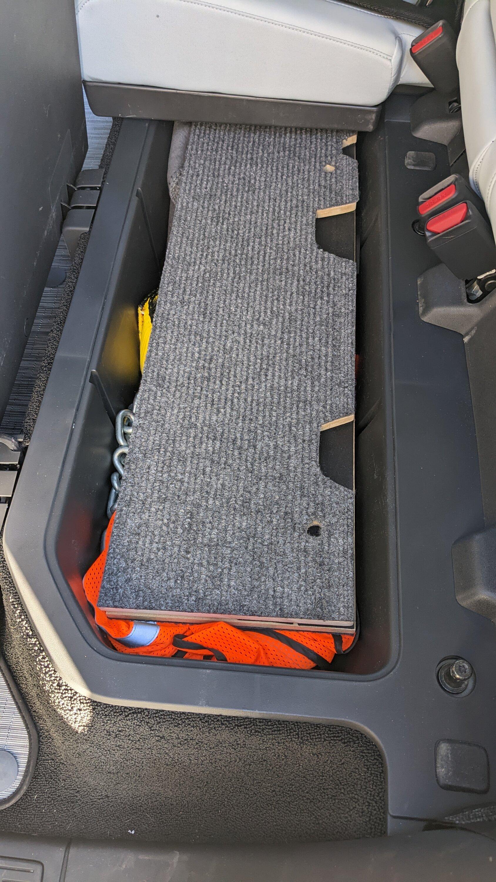 Rivian R1T R1S Dog Platform Bench custom DIY made for R1T back seat PXL_20220919_000405548
