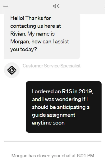 Rivian R1T R1S Delivery date estimator tool based on where you are in line 1663628623406