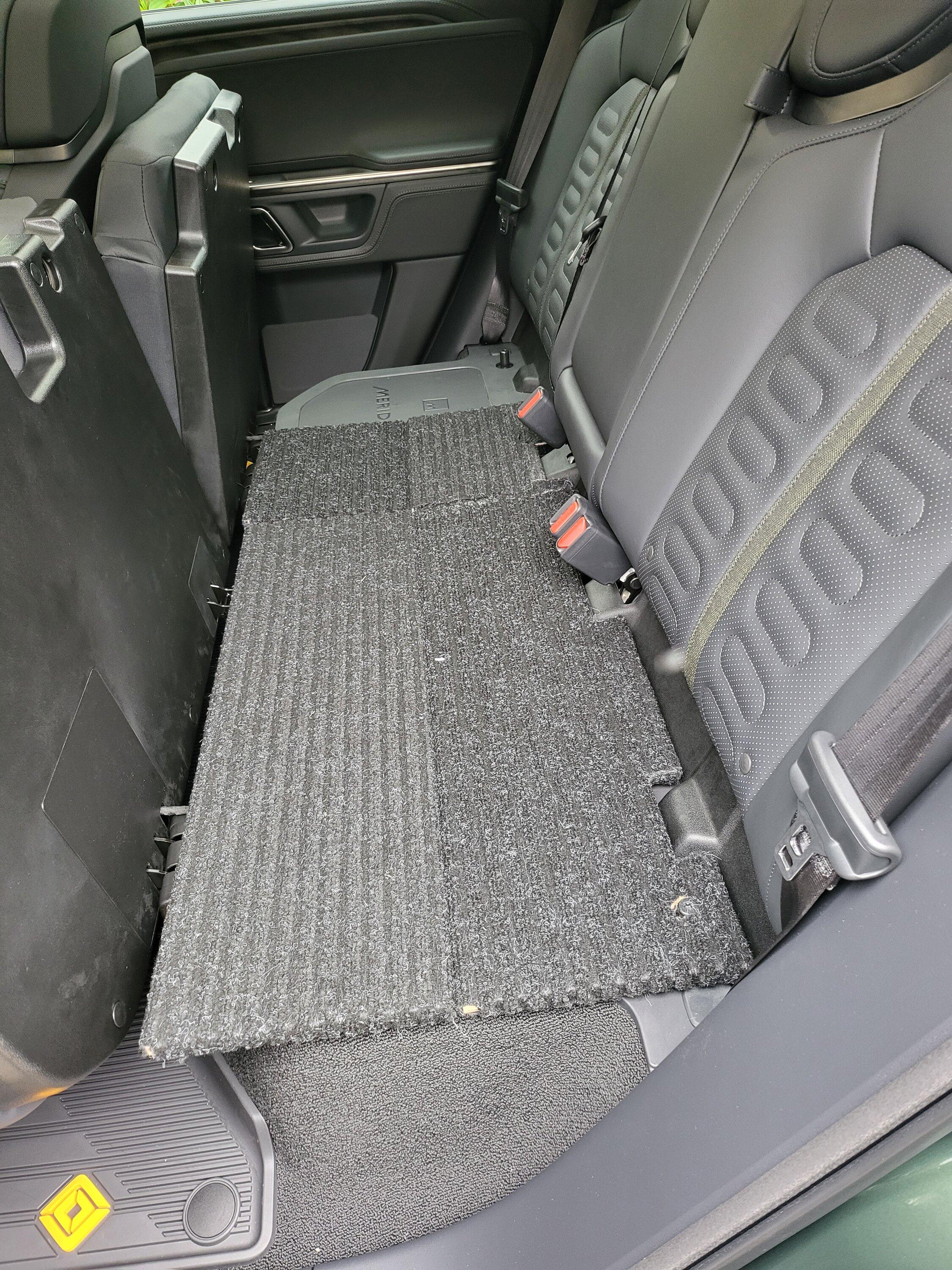 Rivian R1T R1S Dog Platform Bench custom DIY made for R1T back seat 20220620_074107