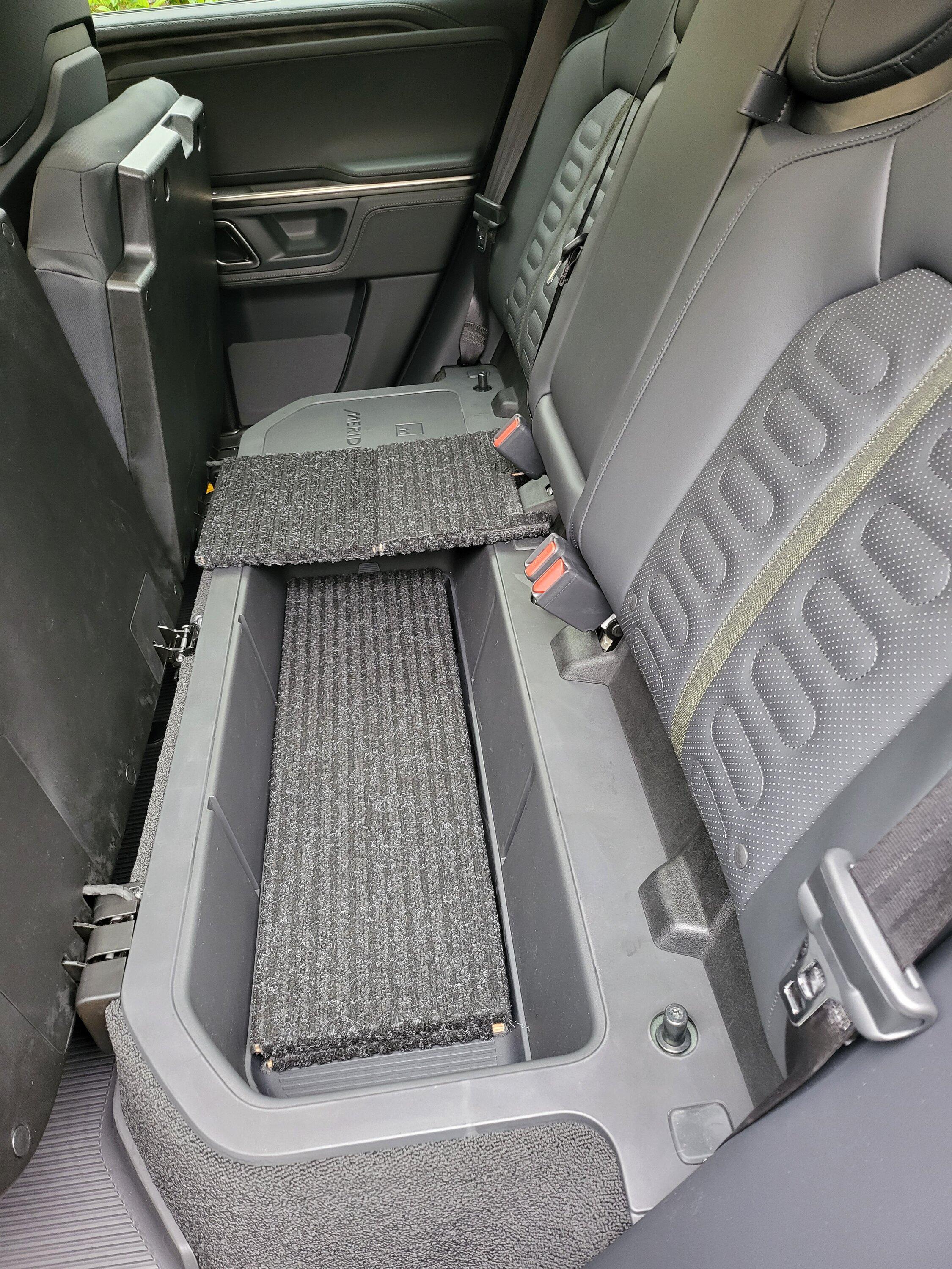 Rivian R1T R1S Dog Platform Bench custom DIY made for R1T back seat 20220620_074046