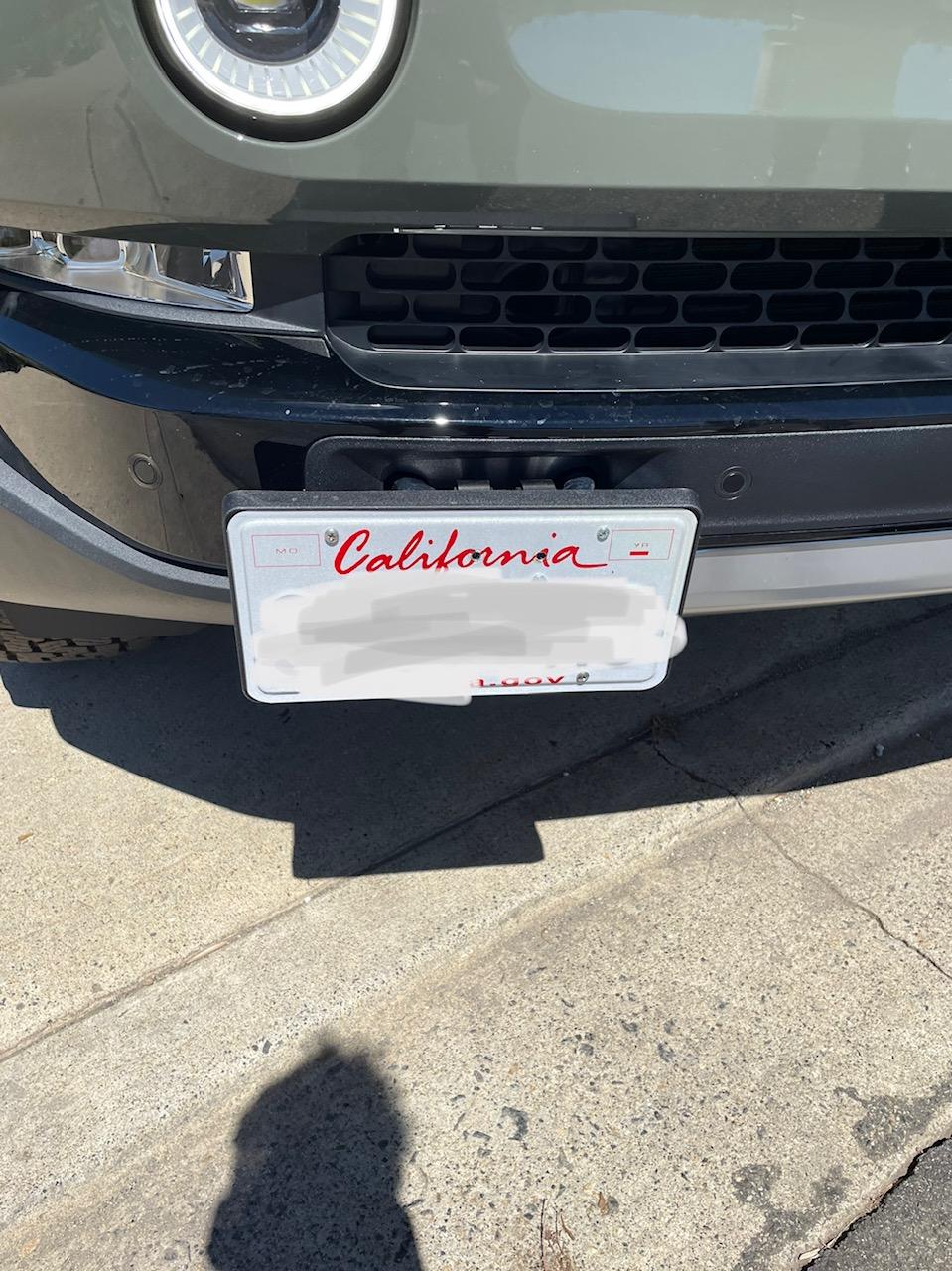 Rivian R1T R1S New front license plate holder IMG_2049