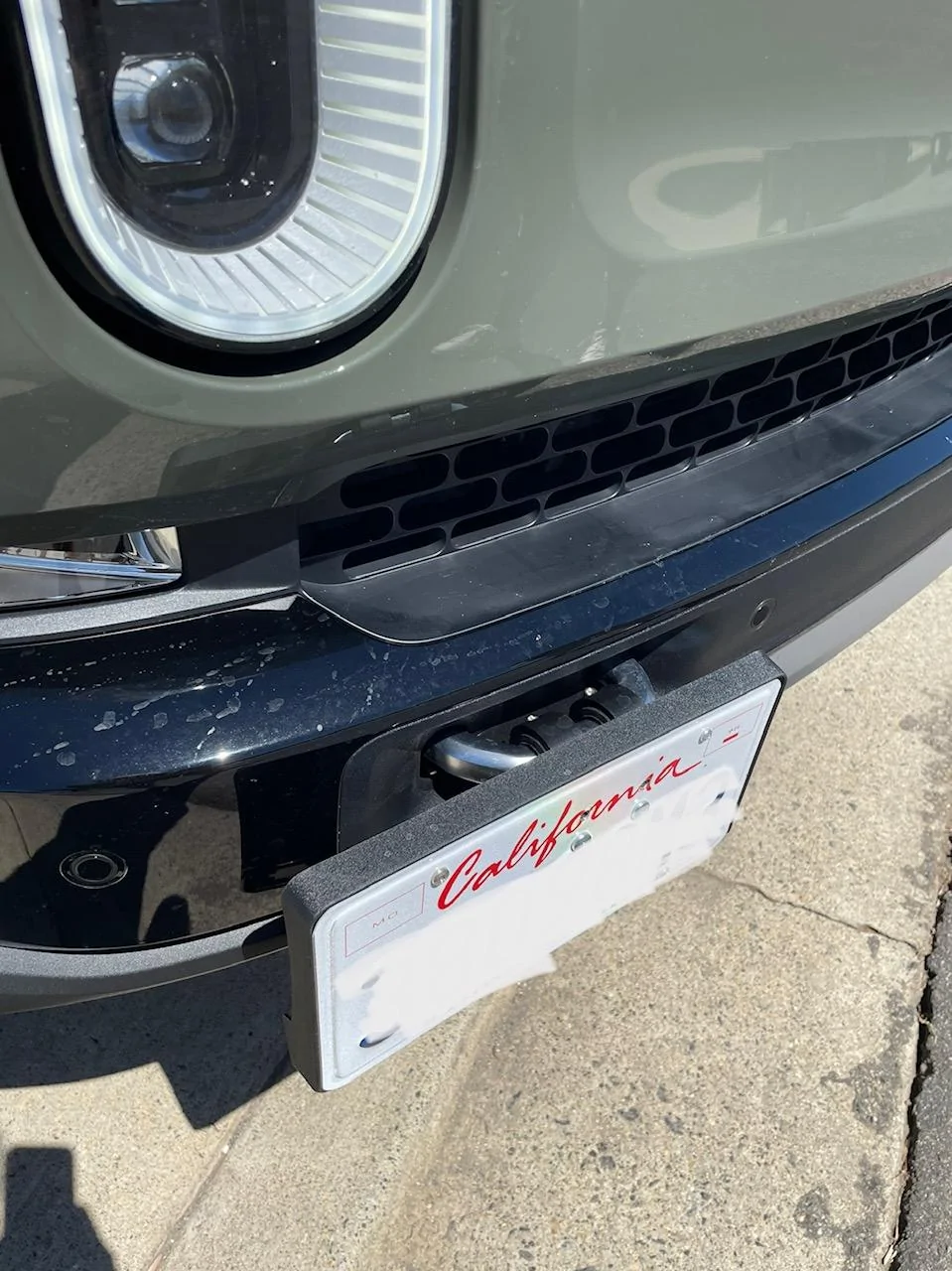 Rivian R1T R1S New front license plate holder IMG_2051