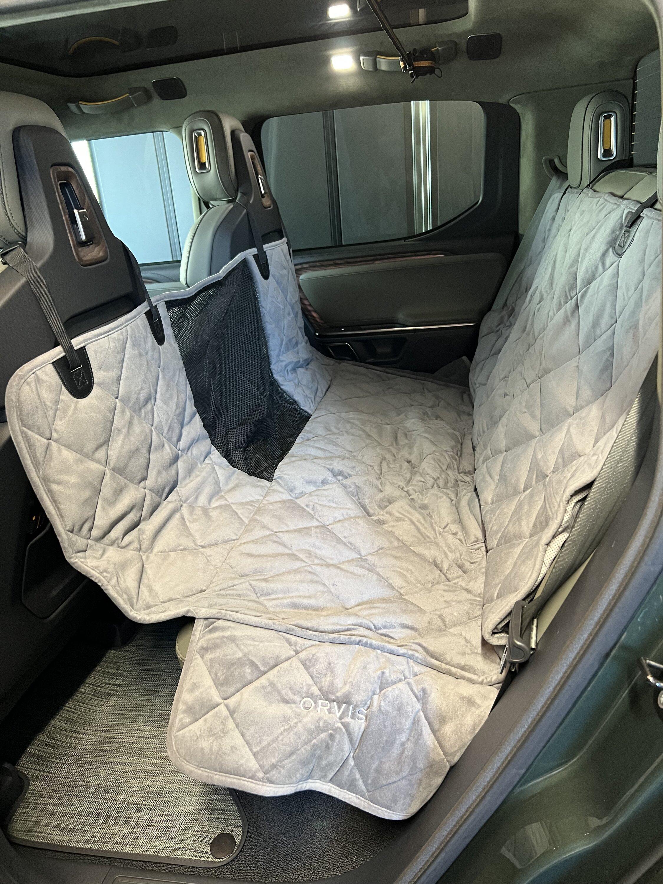 Rivian R1T R1S My (non-hammock) dog back seat plan IMG_0407