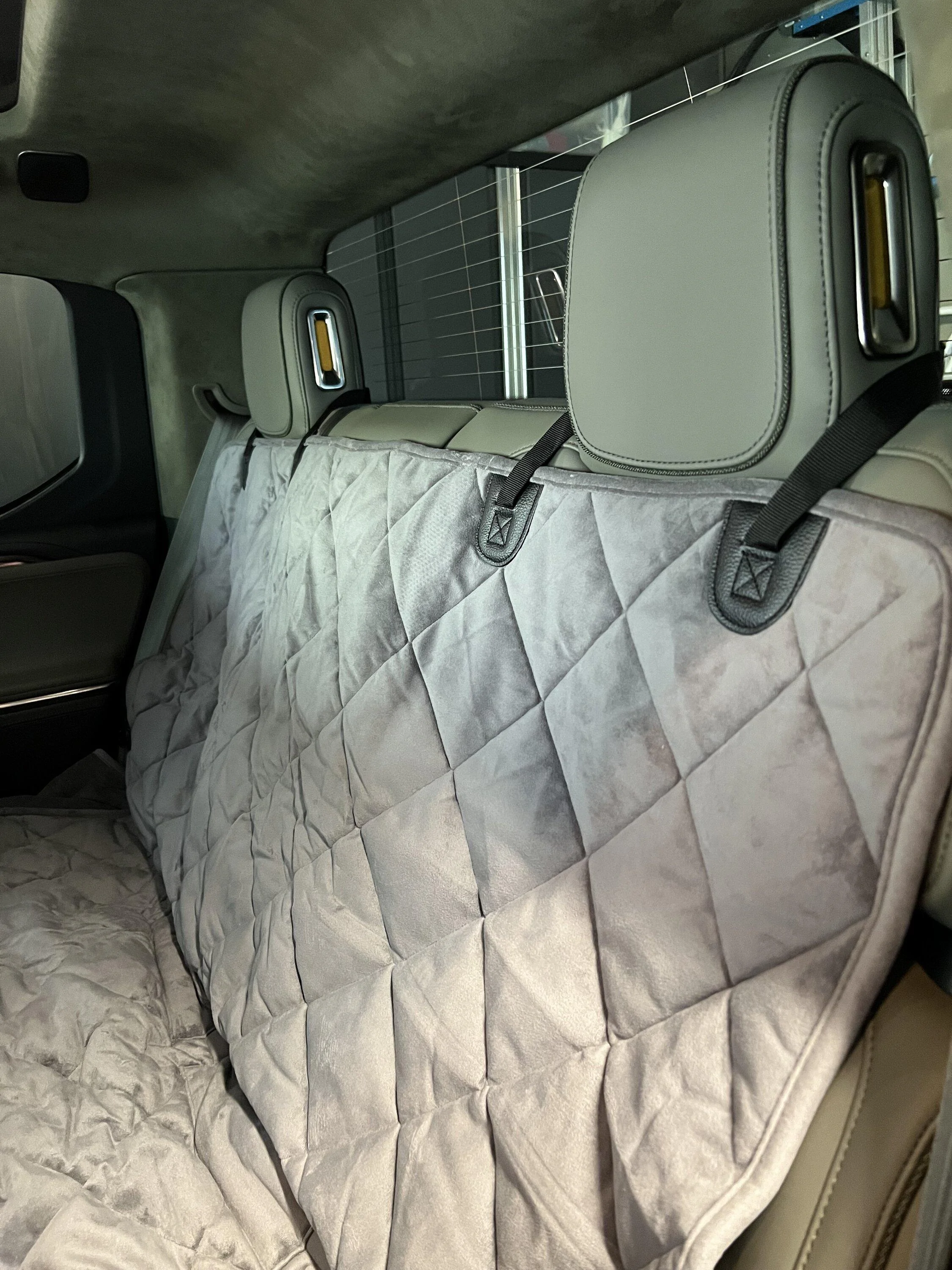 Rivian R1T R1S My (non-hammock) dog back seat plan IMG_0408
