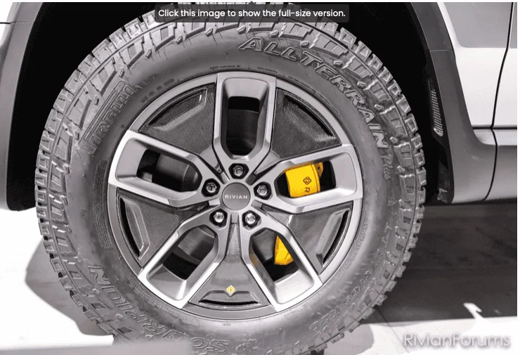 Rivian R1T R1S Aero Cover Inserts for 20" AT wheels 1663954793989