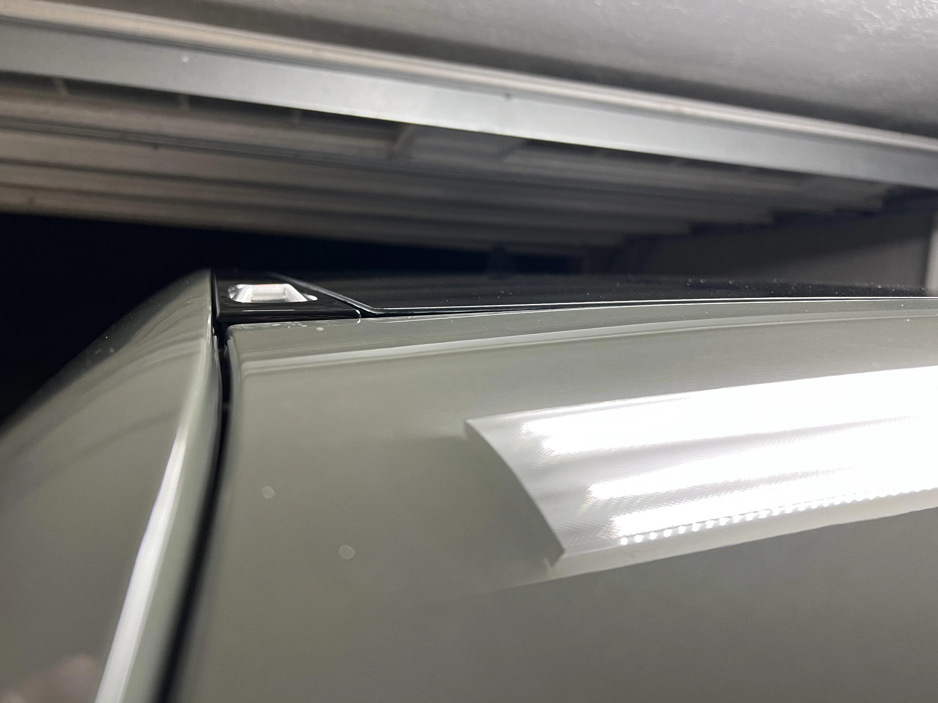 Rivian R1T R1S Top of Windshield Wind Noise IMG_0799