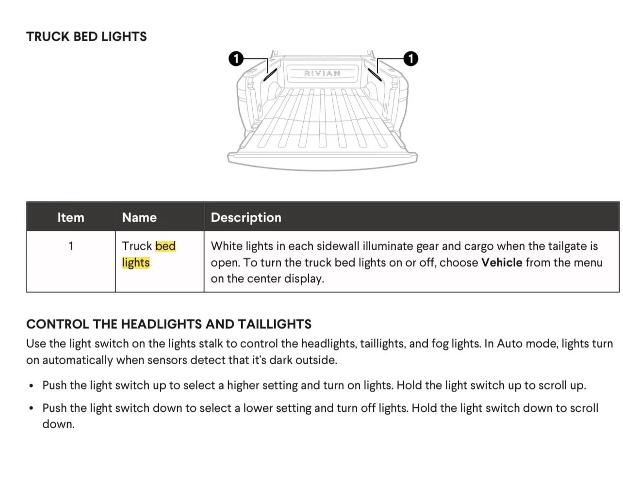 Rivian R1T R1S Turn on bed lights?  Never mind…. 75FCAB55-CE0D-4BB0-B23C-EBF3BE938D3C