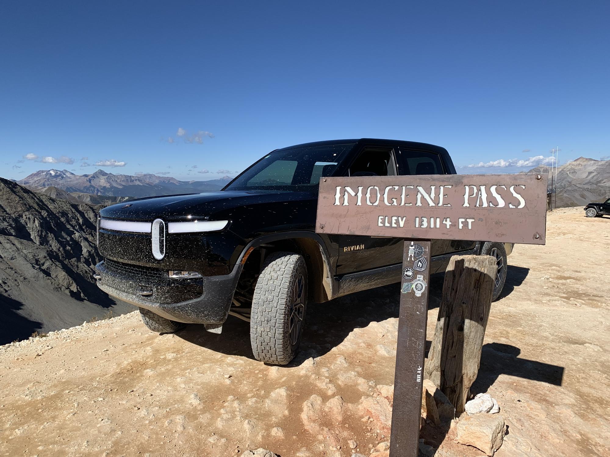 Rivian R1T R1S R1T Over Imogene Pass, CO Imogene Pass
