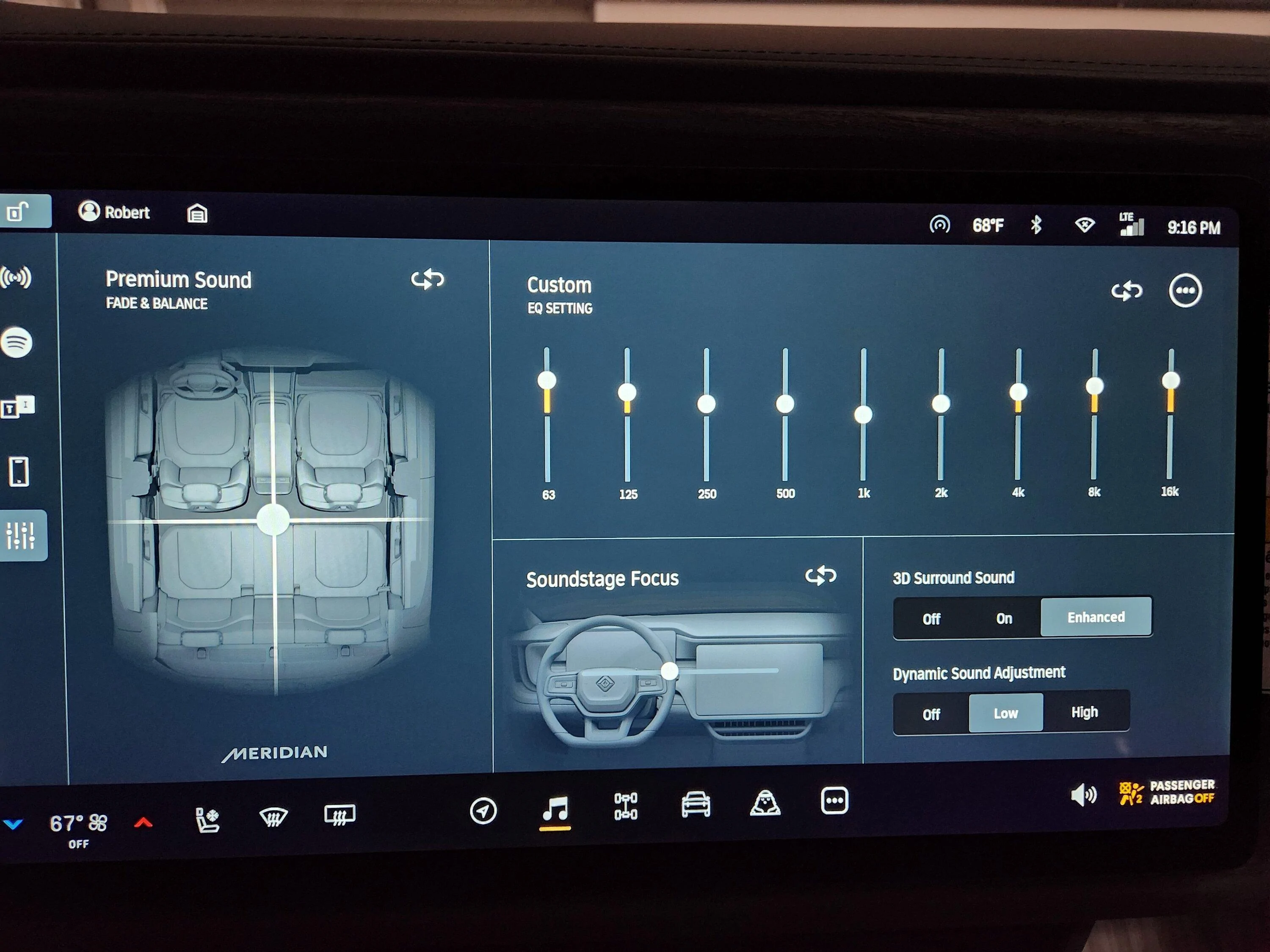 Rivian R1T R1S OMG! Meridian audio system is amazing (EQ Share) 20220930_211633