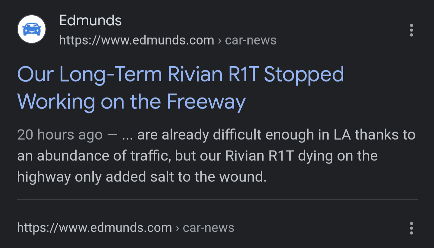 Rivian R1T R1S Edmunds article removed? Screenshot_20221001-090802