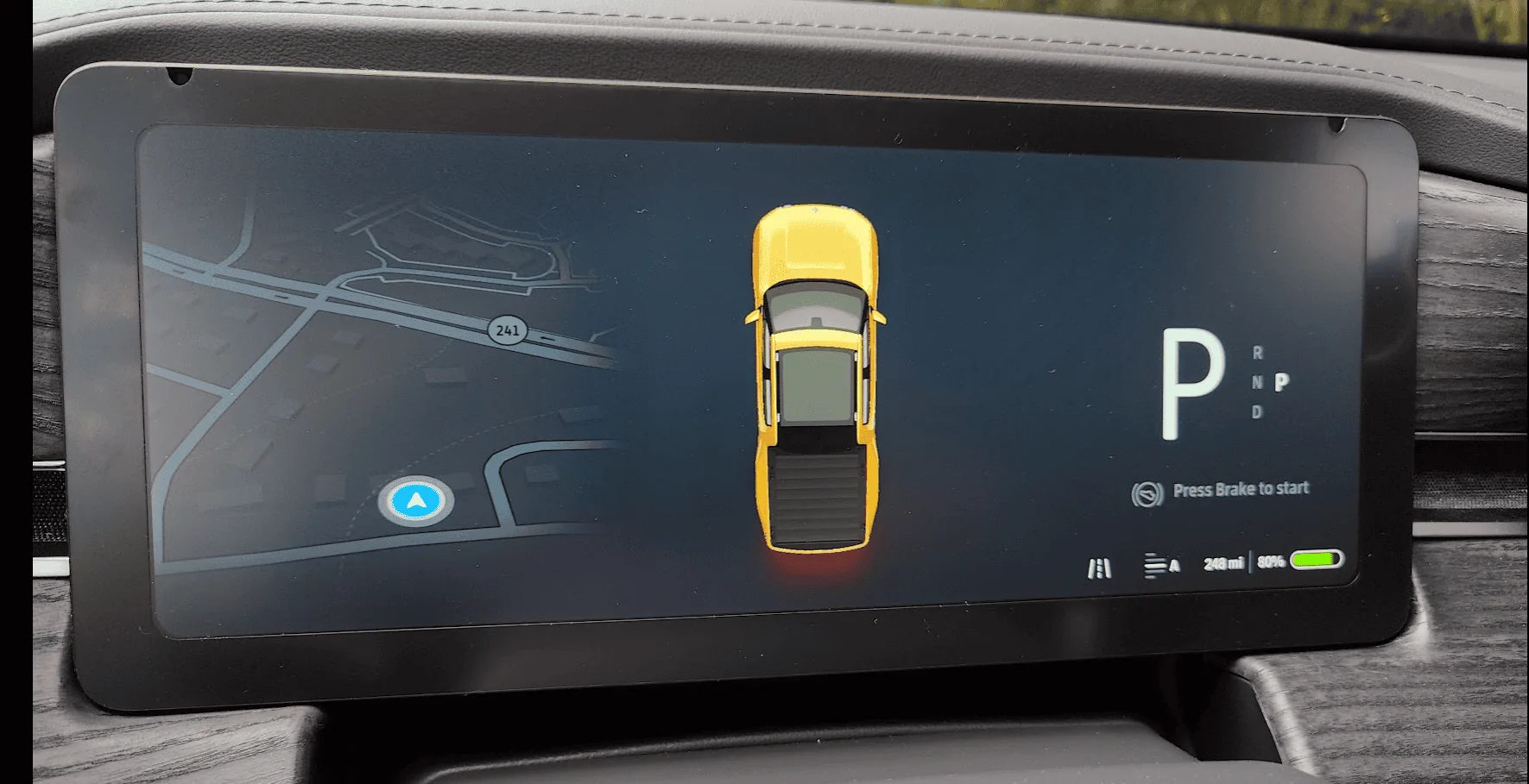 Rivian R1T R1S Center display not showing efficiency 1664799075260