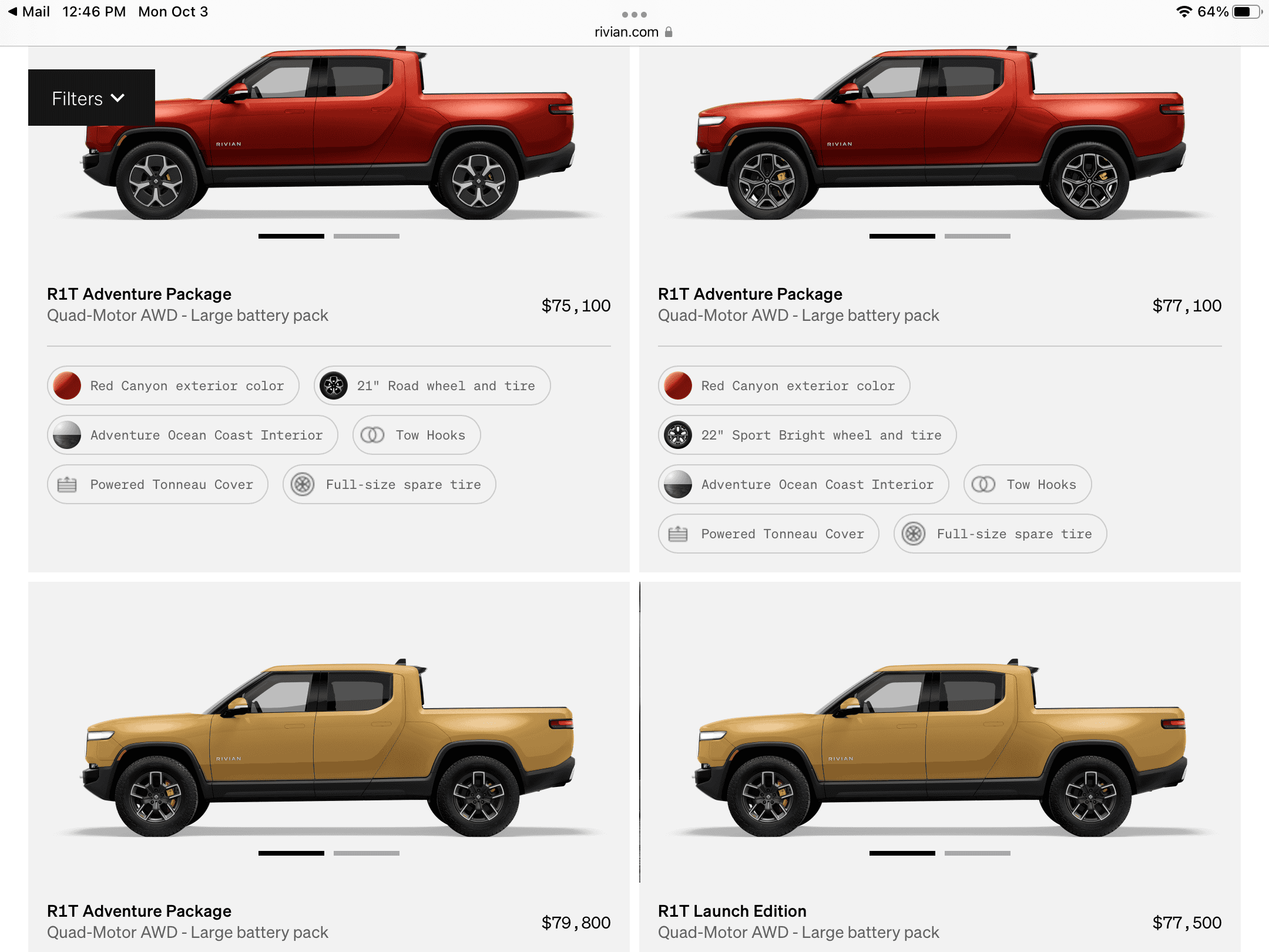 Rivian R1T R1S Fresh inventory dump in the R1T Shop (LA area) 308E84A5-469A-4B6D-A0B5-99BA43B9DAD7