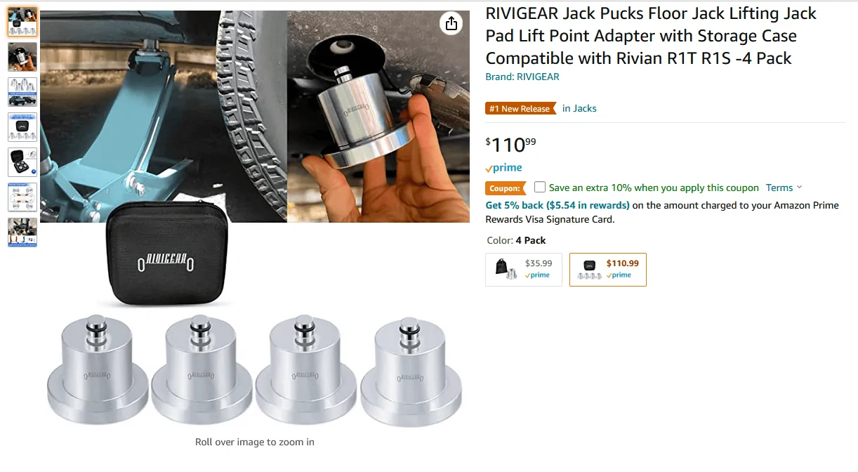 Rivian R1T R1S CAT Off-Road Jack for my R1T (fit in gear tunnel & tested) 1664923489007