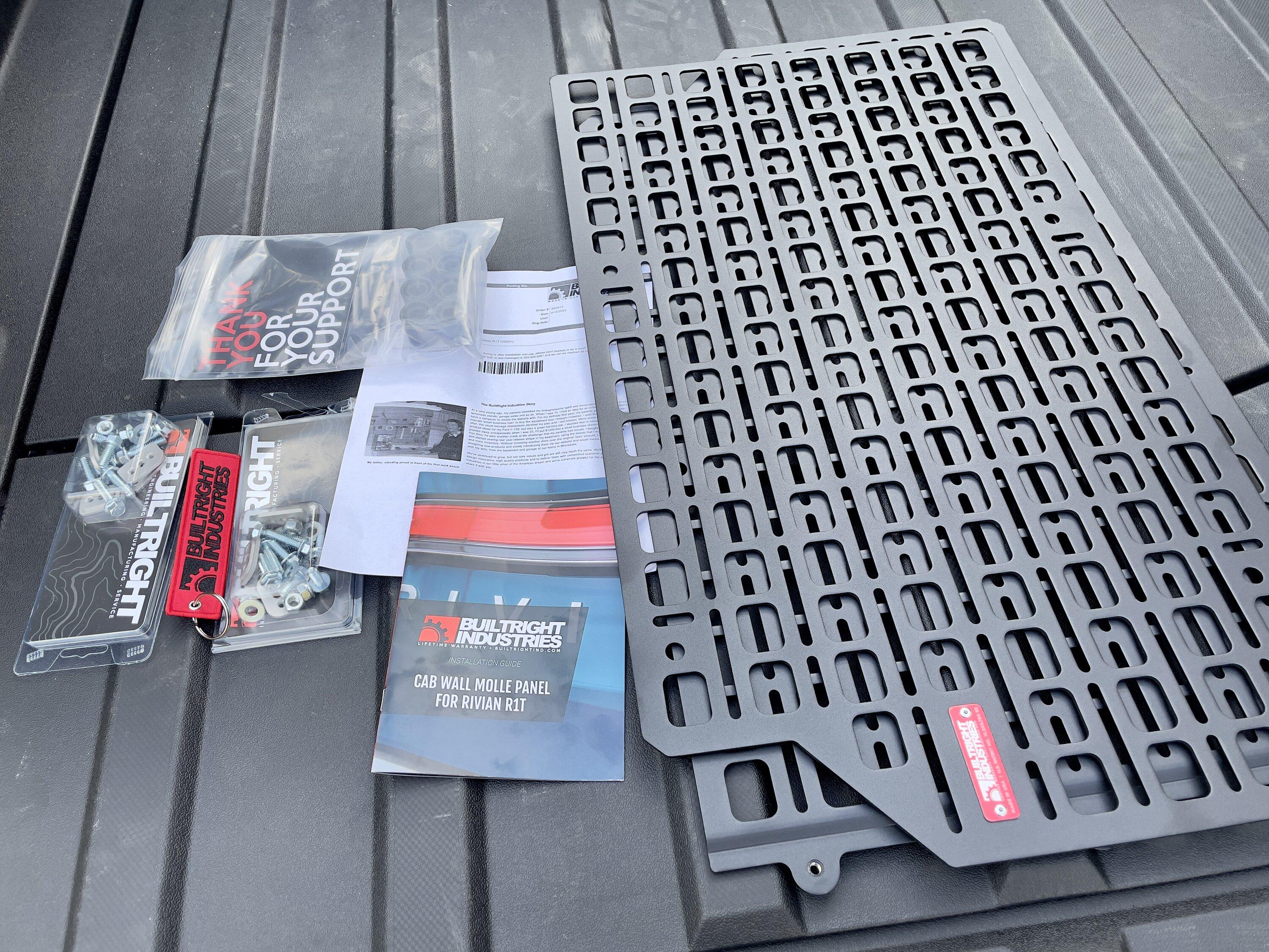 Rivian R1T R1S Rivian R1T Cab Wall MOLLE Panel Install Guide // BuiltRight Industries F91F4F11-F65B-4C52-B1DA-23D439E5A362