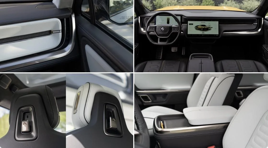 Rivian R1T R1S Official: new trim accent options for Black Mountain and Ocean Coast R1T / R1S interiors Screen Shot 2022-10-14 at 7.17.00 AM