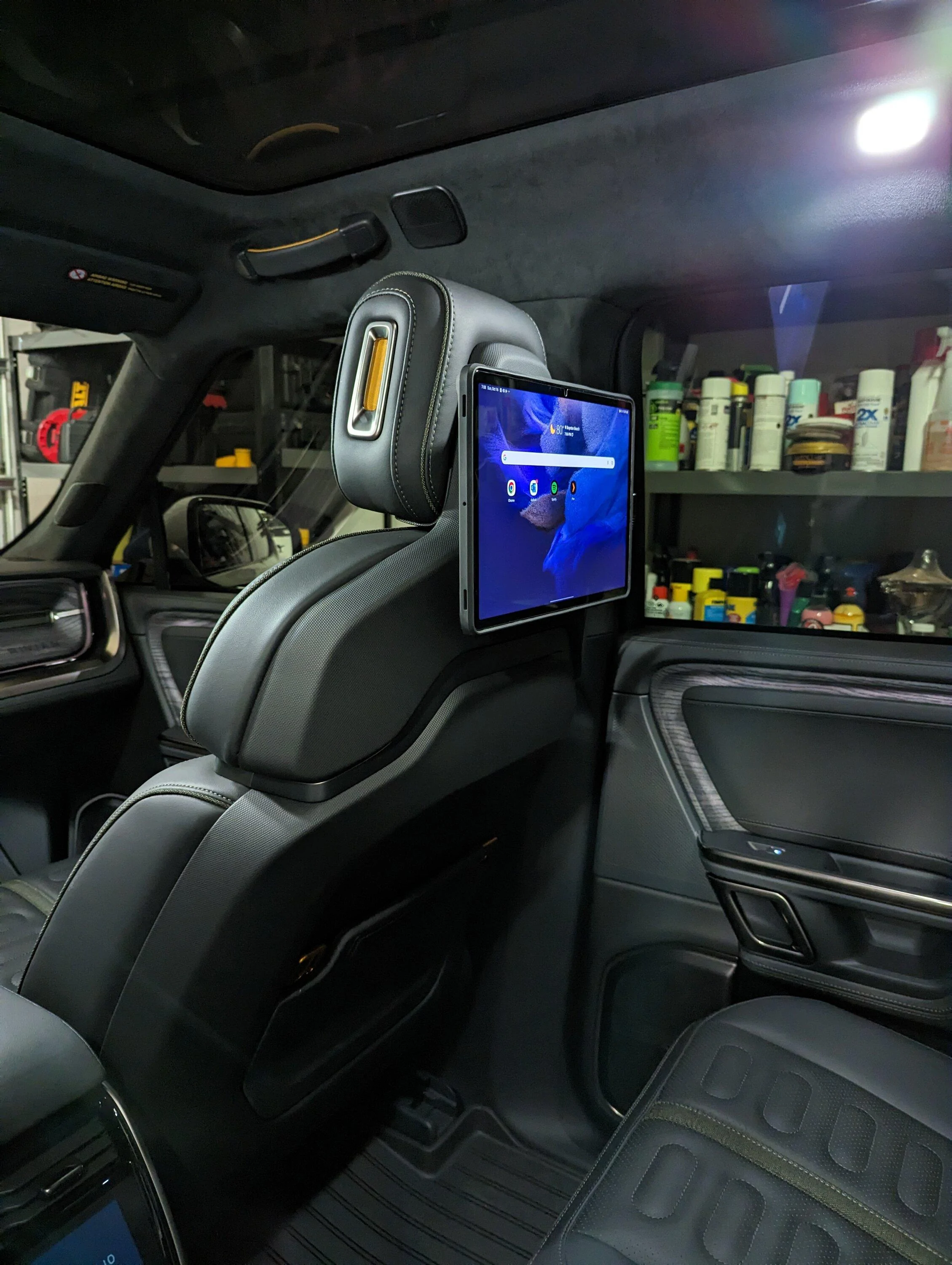 Rivian R1T R1S In Development - Seat Back Tablet Holder PXL_20221016_230809132