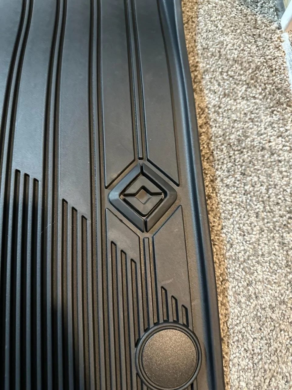 Rivian R1T R1S All Weather Floor Mat Modification - DIY Yellow Rivian Logos D61B7D03-3C1A-4CB7-A59A-79A552CA2E9C