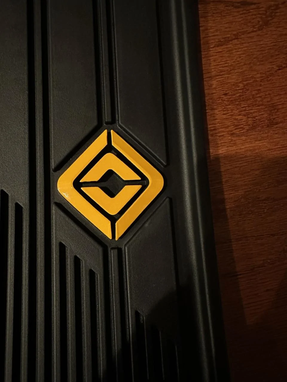 Rivian R1T R1S All Weather Floor Mat Modification - DIY Yellow Rivian Logos 786CD8C5-71FF-484D-8B8A-7ACEA6753790
