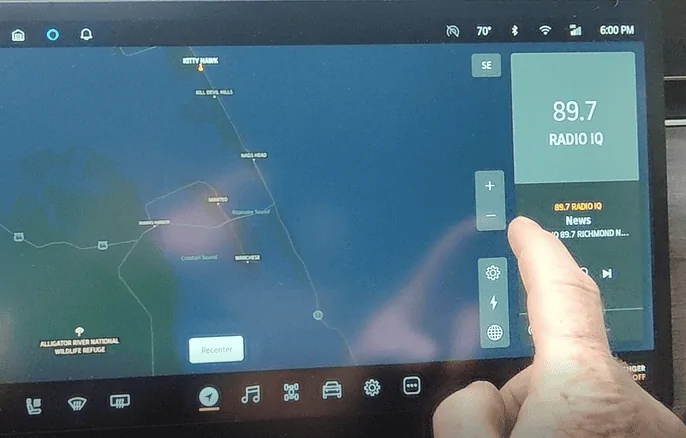 Rivian R1T R1S Hidden Zoom in/Out button on Nav display zoom2