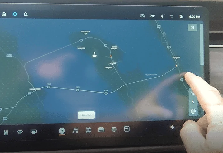 Rivian R1T R1S Hidden Zoom in/Out button on Nav display zoom3
