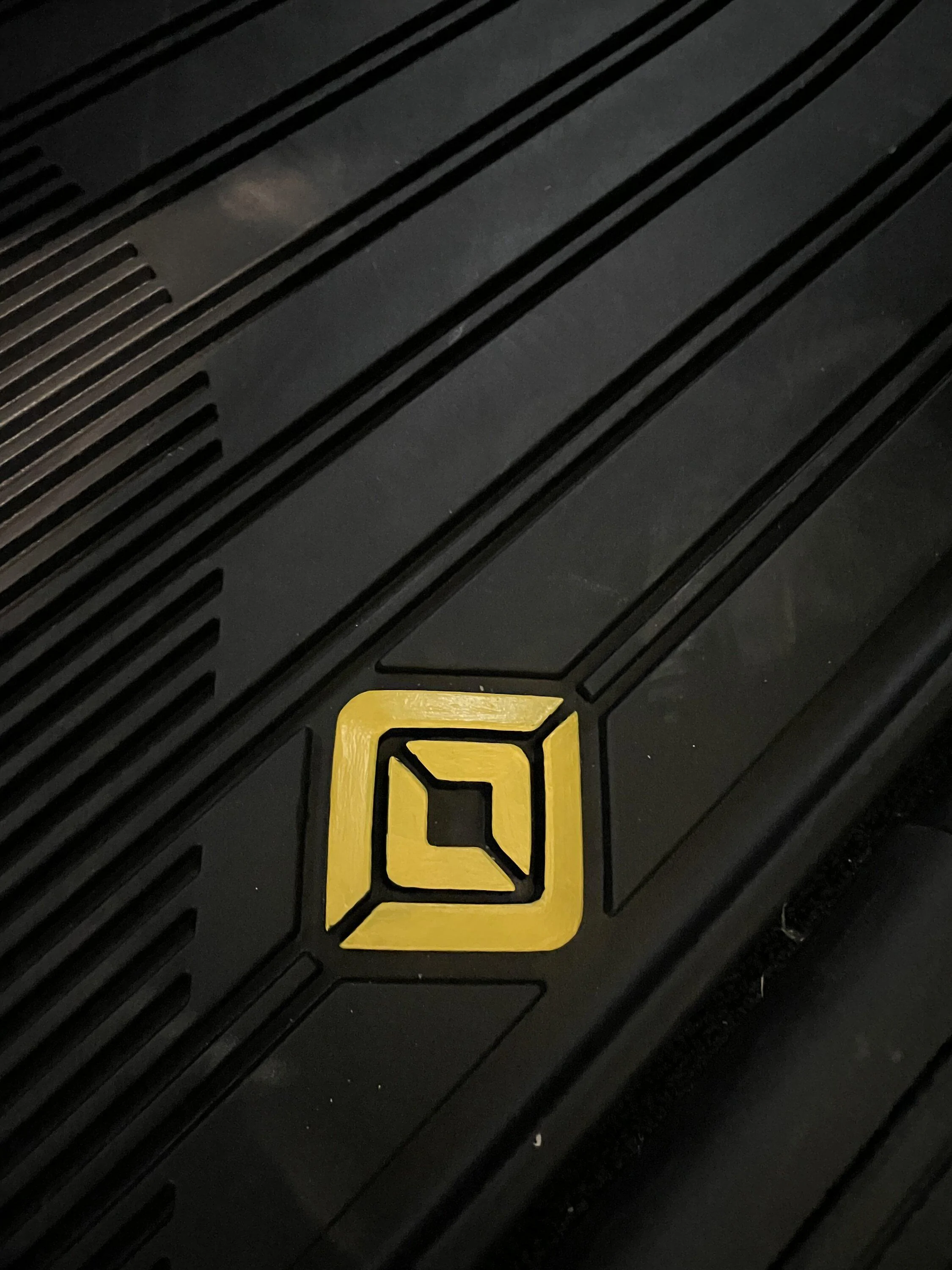 Rivian R1T R1S All Weather Floor Mat Modification - DIY Yellow Rivian Logos 6E519A35-F70C-440D-AD2F-0F5E695925CE