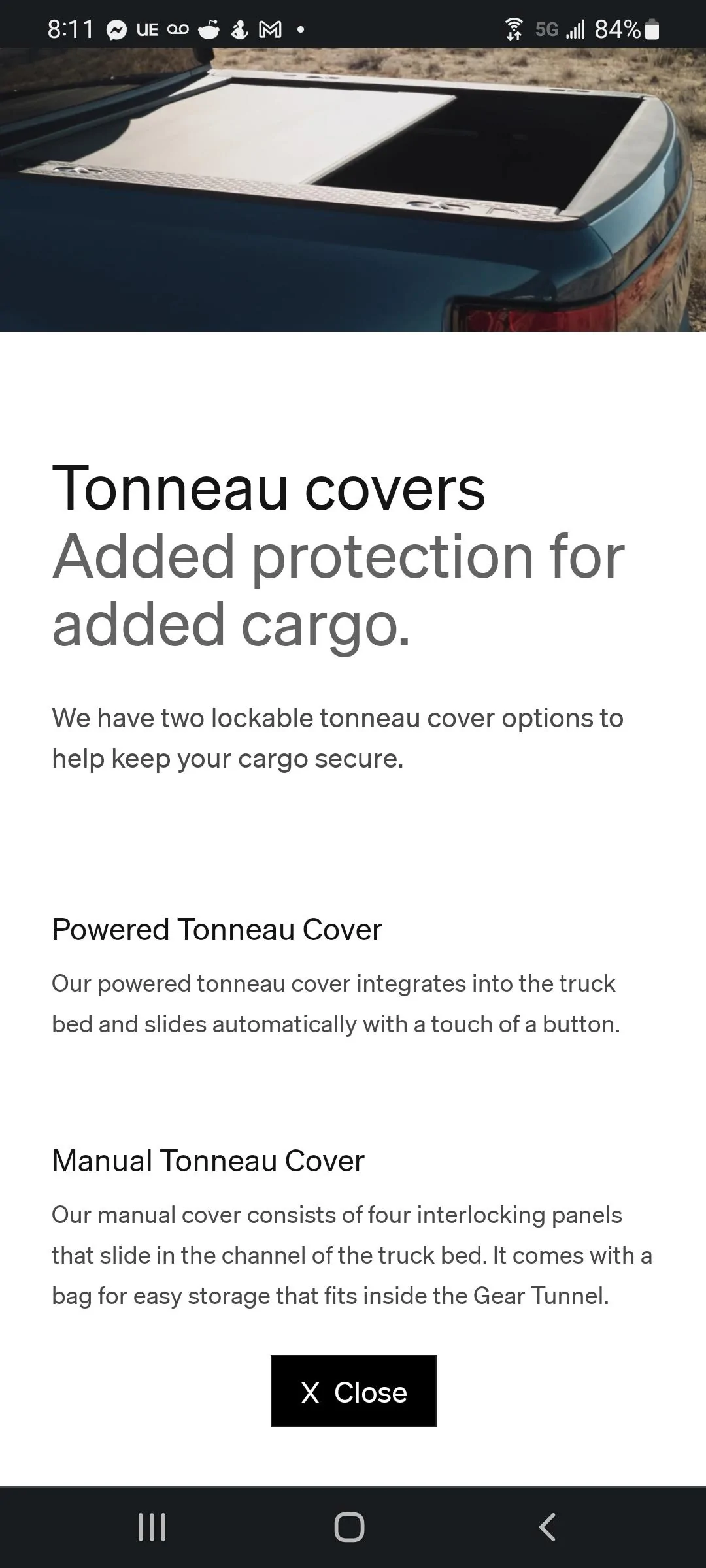 Rivian R1T R1S ⛔️ Powered Tonneau cover removed from R1T production until further notice on all future deliveries Screenshot_20221022-081126_Chrom