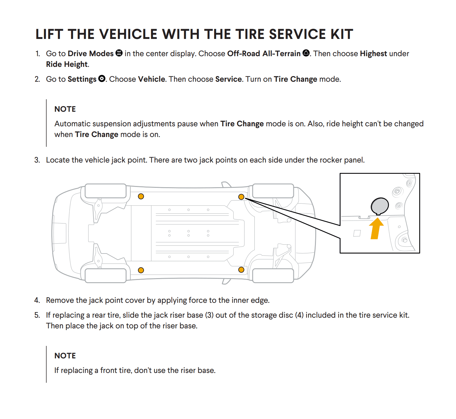 Rivian R1T R1S Lifting and Jacking at local shops 1666570299771
