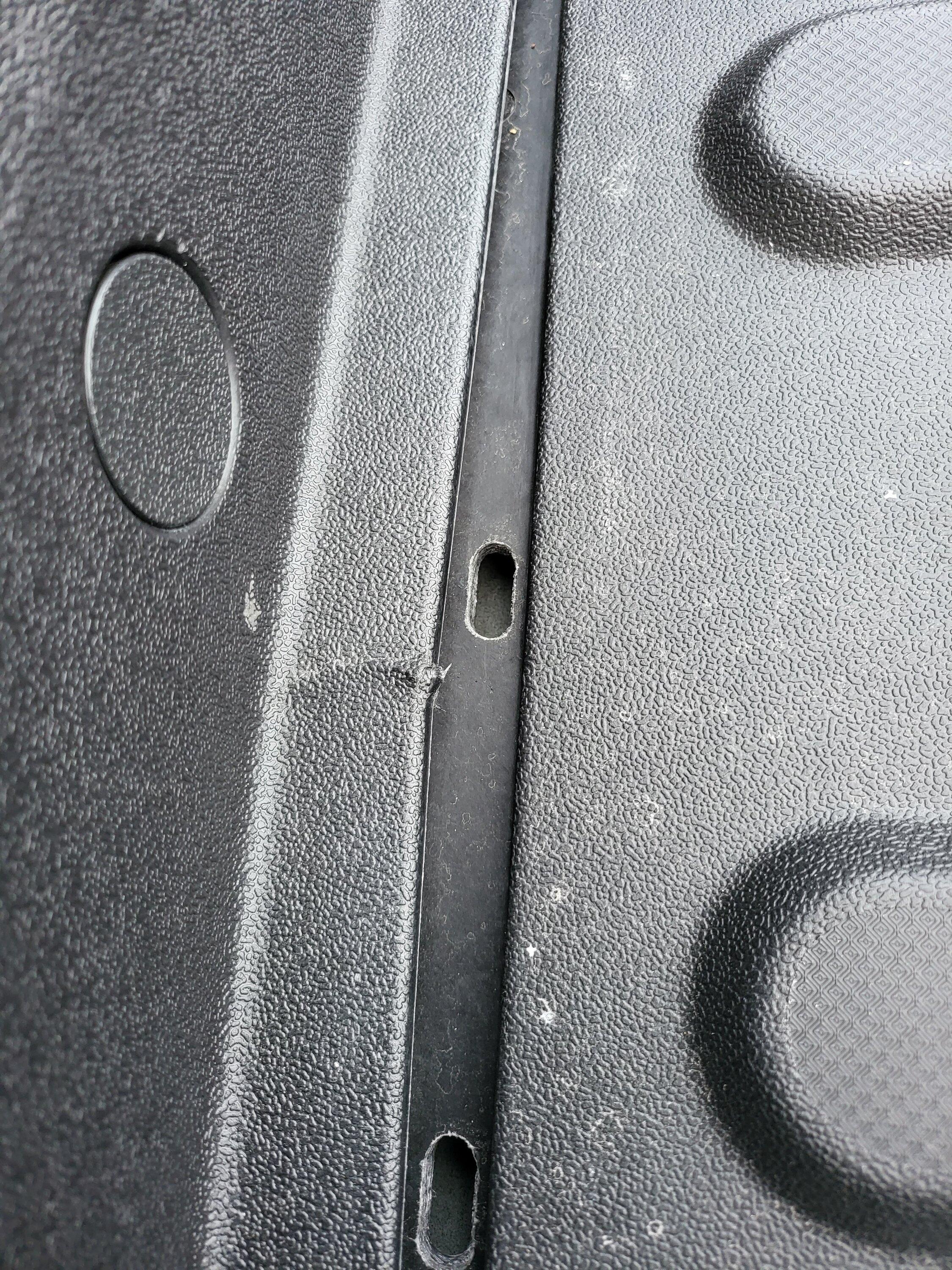 Rivian R1T R1S Damage in truck bed from my tool box 20221025_173808