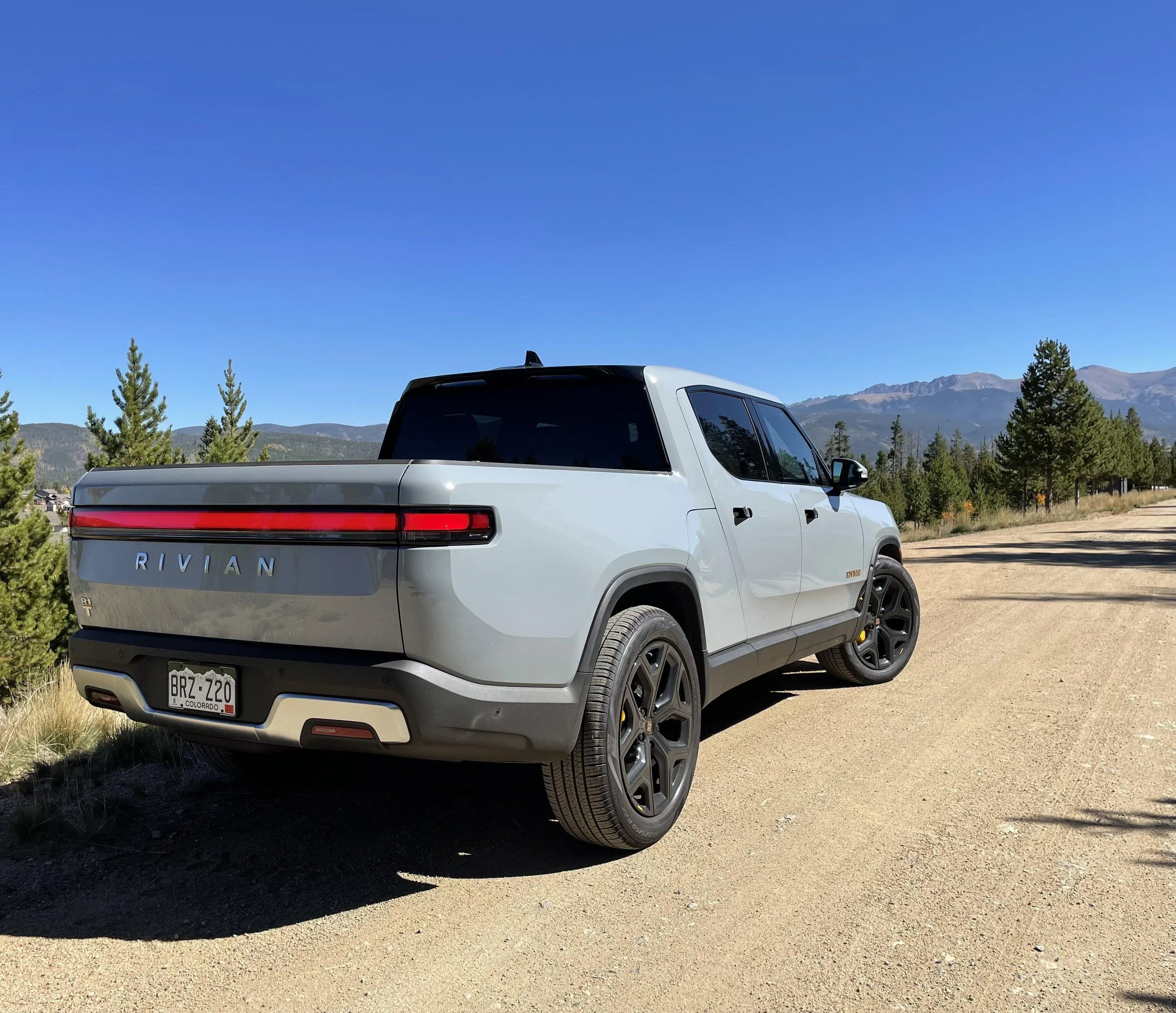 Rivian R1T R1S Limestone. It's real. Official from Rivian 07CD4CB9-CC51-4697-AF67-E3E3D03F613B