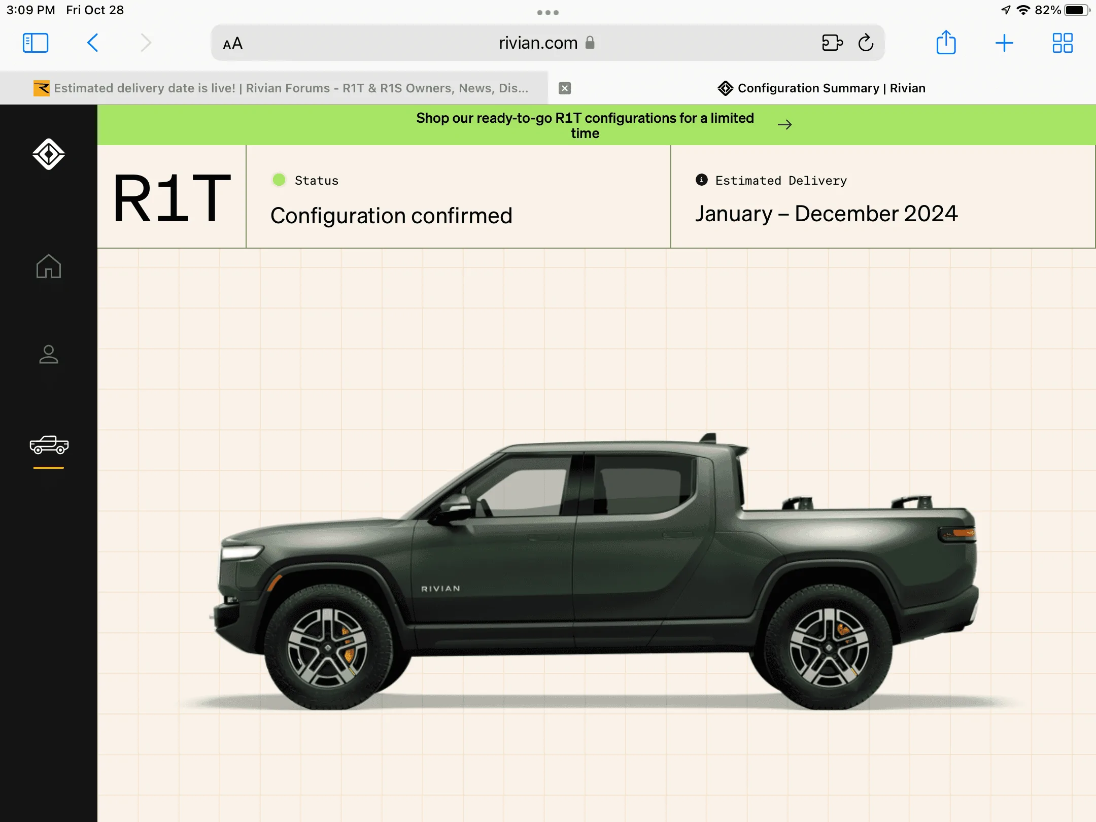 Rivian R1T R1S ? Estimated Delivery Date Window is LIVE! What’s Yours?! ? 58A14672-DF9B-48B9-AFDF-BAECF558B02F