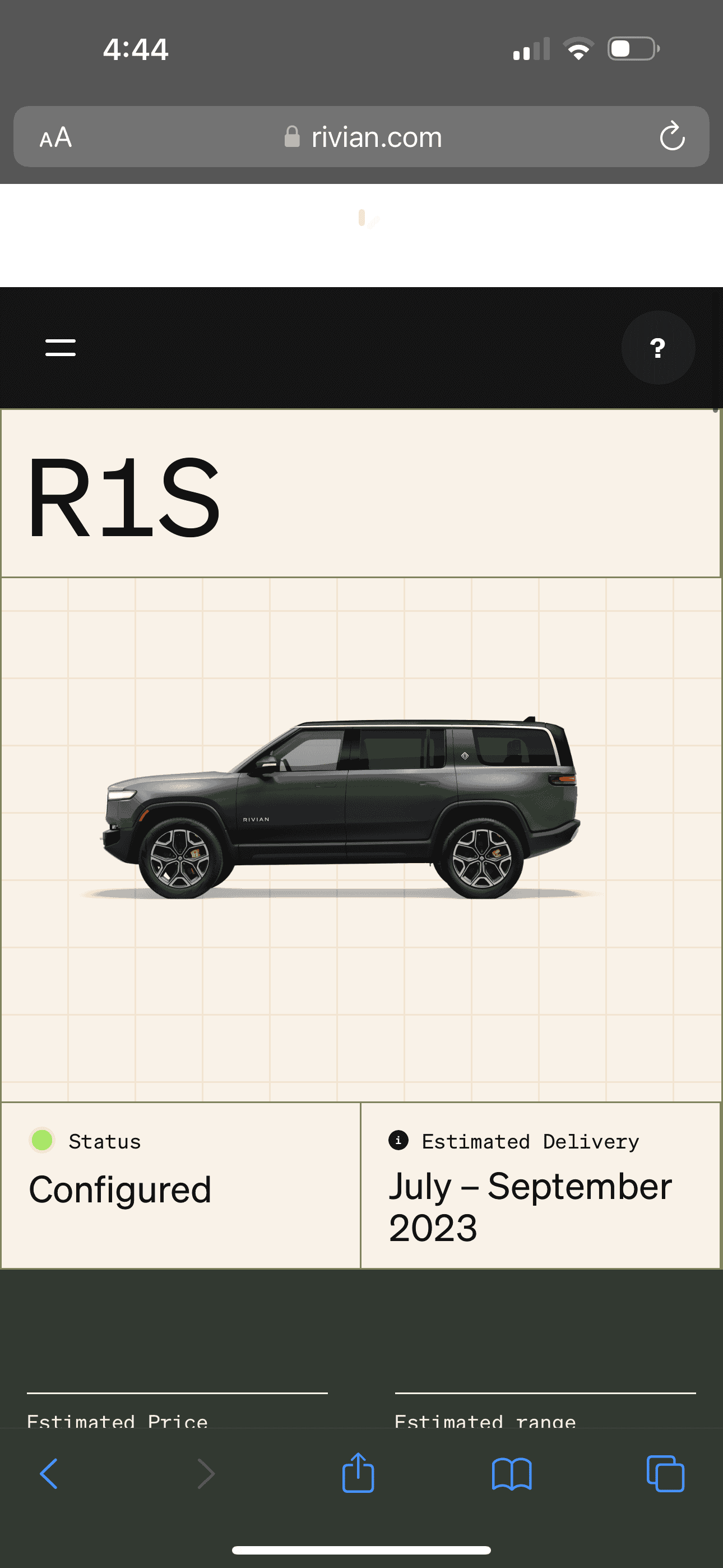 Rivian R1T R1S Anyone received updated delivery window on their account? BC8F4037-3B11-44C3-B1BB-8902AC2CDDDC