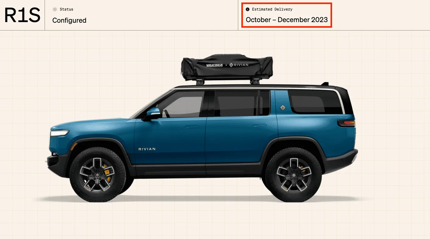 Rivian R1T R1S ? Estimated Delivery Date Window is LIVE! What’s Yours?! ? Screenshot 2022-10-28 at 2.41.14 PM