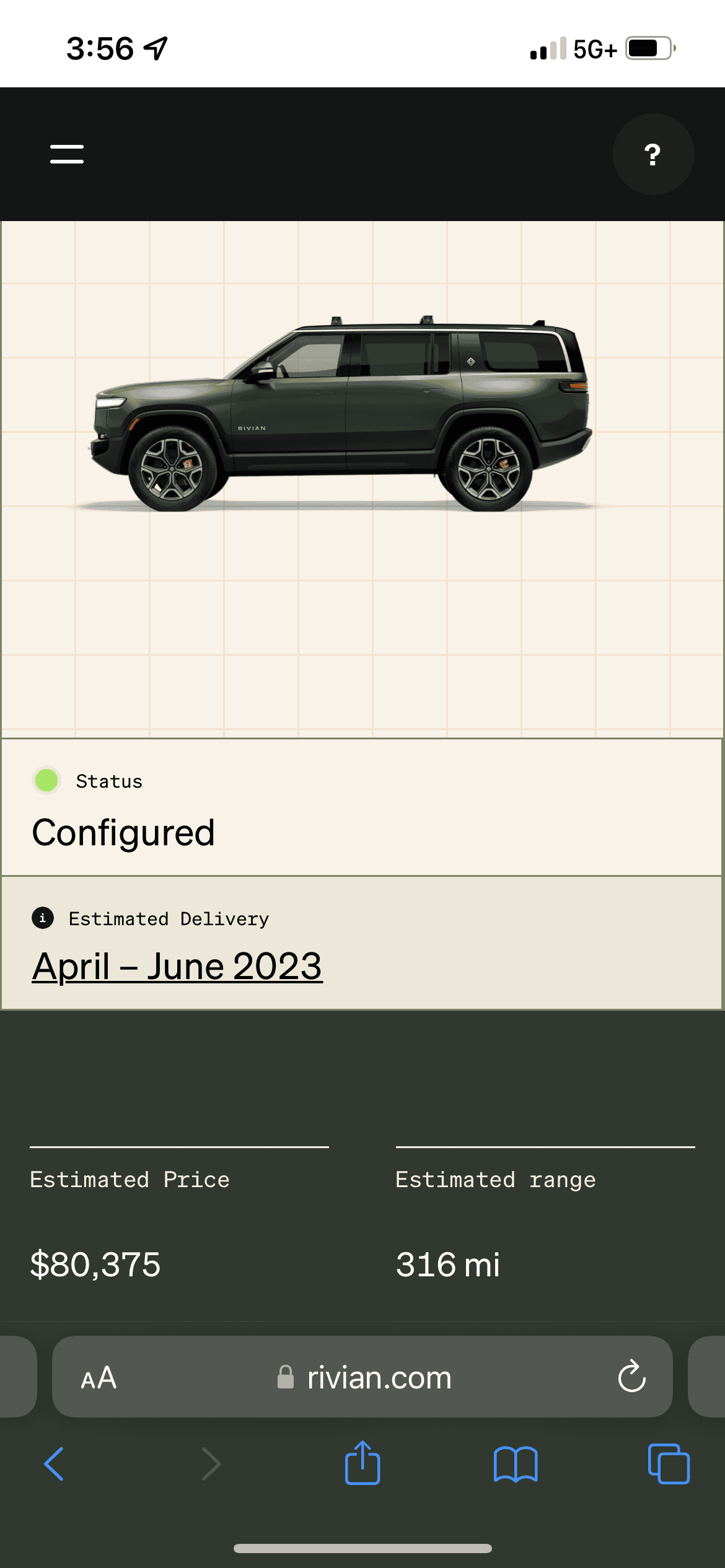 Rivian R1T R1S ? Estimated Delivery Date Window is LIVE! What’s Yours?! ? 1666991706950