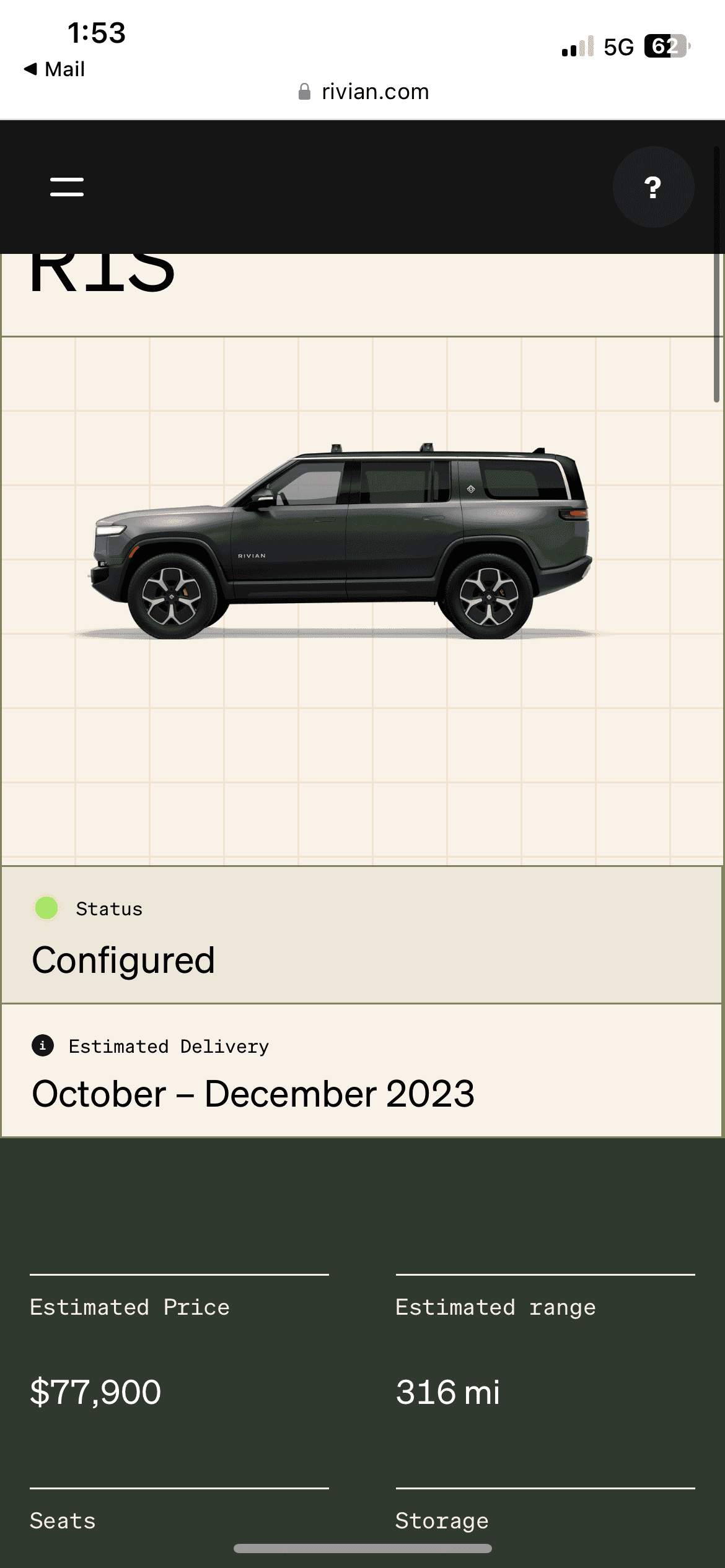 Rivian R1T R1S ? Estimated Delivery Date Window is LIVE! What’s Yours?! ? C6C6720E-2209-47CB-B1D6-BAA0E9BB759A