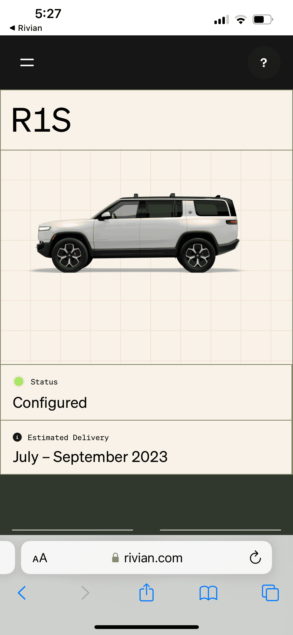 Rivian R1T R1S ? Estimated Delivery Date Window is LIVE! What’s Yours?! ? 8DB9D0A2-73D1-421D-B526-A9A468D4B6E0
