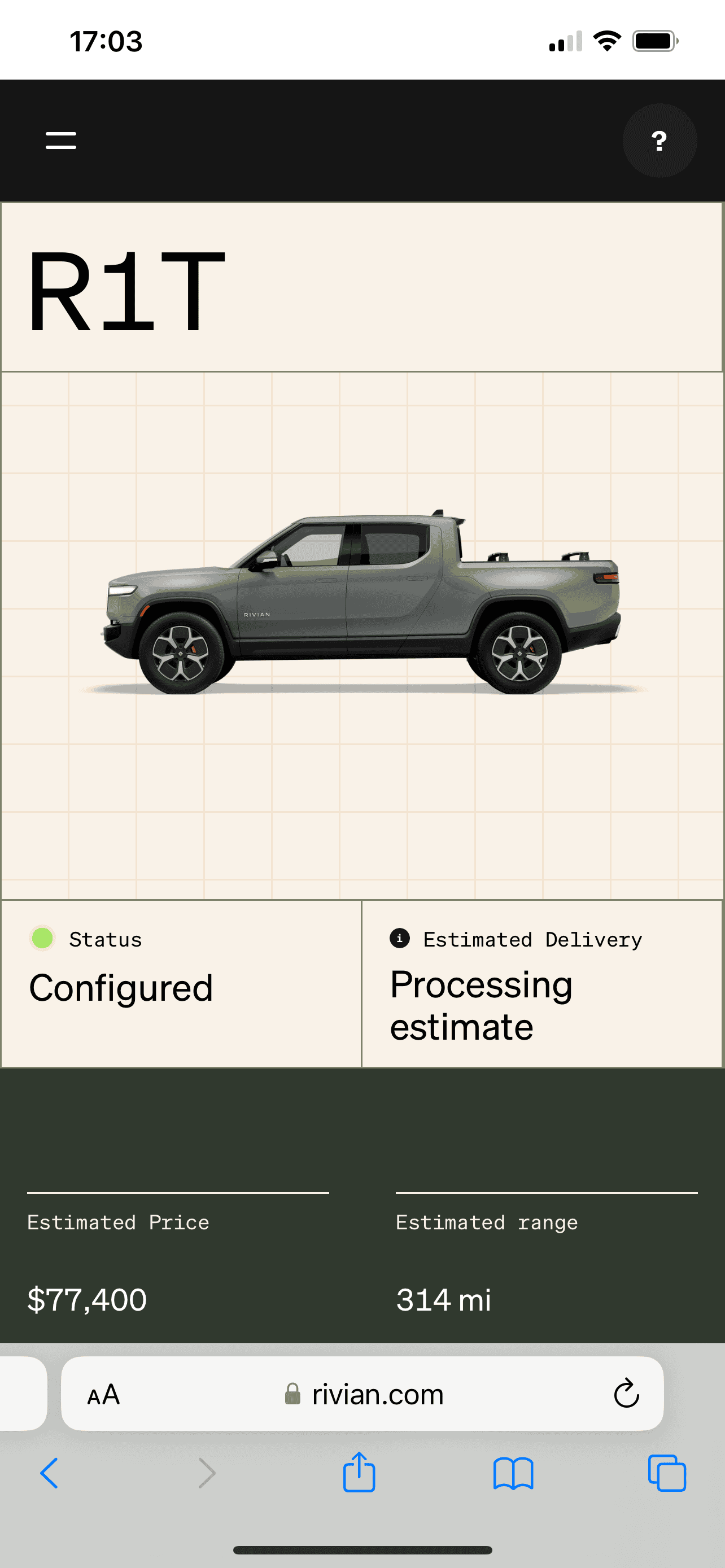 Rivian R1T R1S ? Estimated Delivery Date Window is LIVE! What’s Yours?! ? 45CF84D8-FE91-4B6C-AED7-CF2192AAFD51