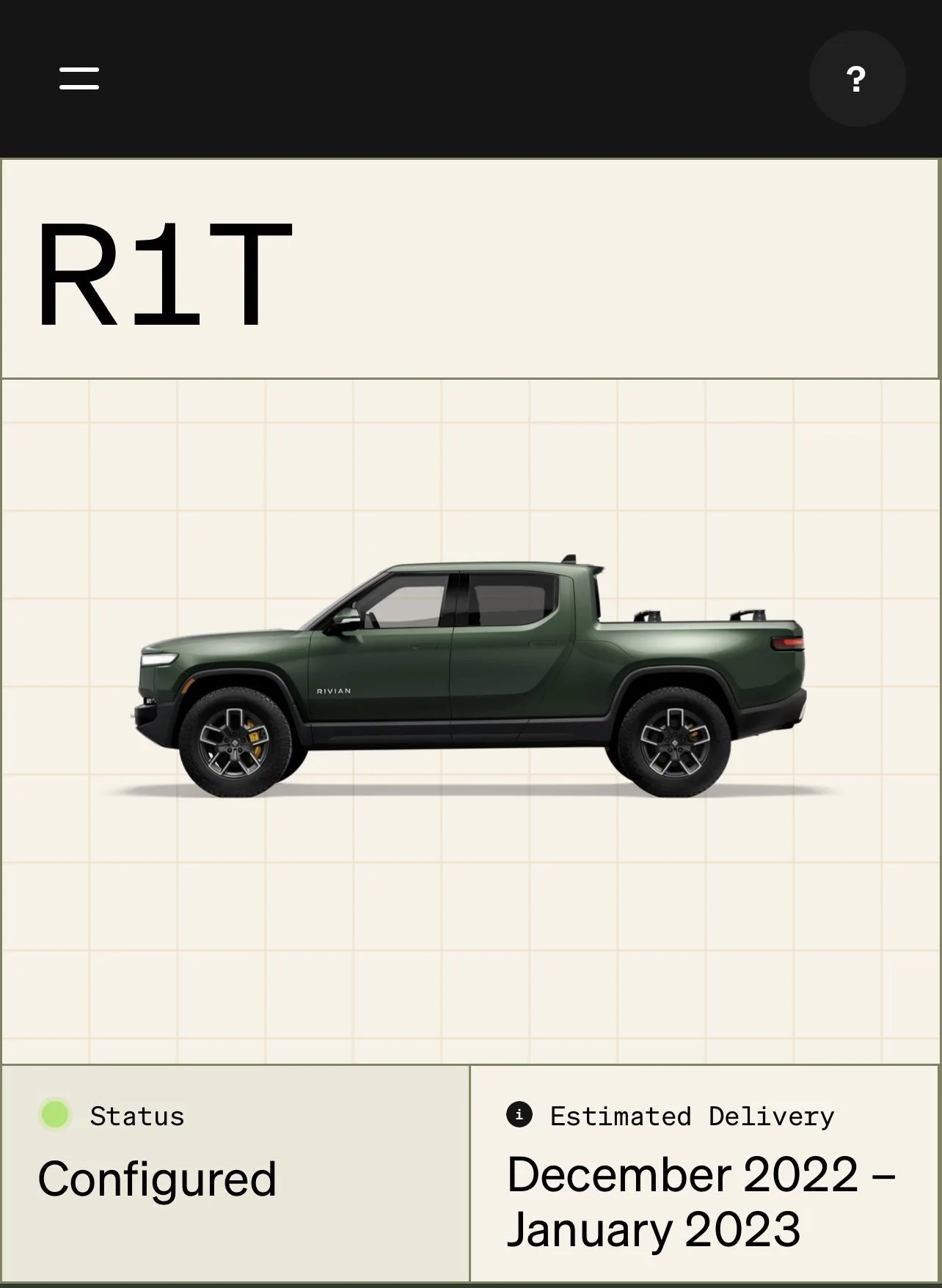 Rivian R1T R1S ? Estimated Delivery Date Window is LIVE! What’s Yours?! ? A256E2DE-FCD9-4C17-AFE5-D65789DE2F68
