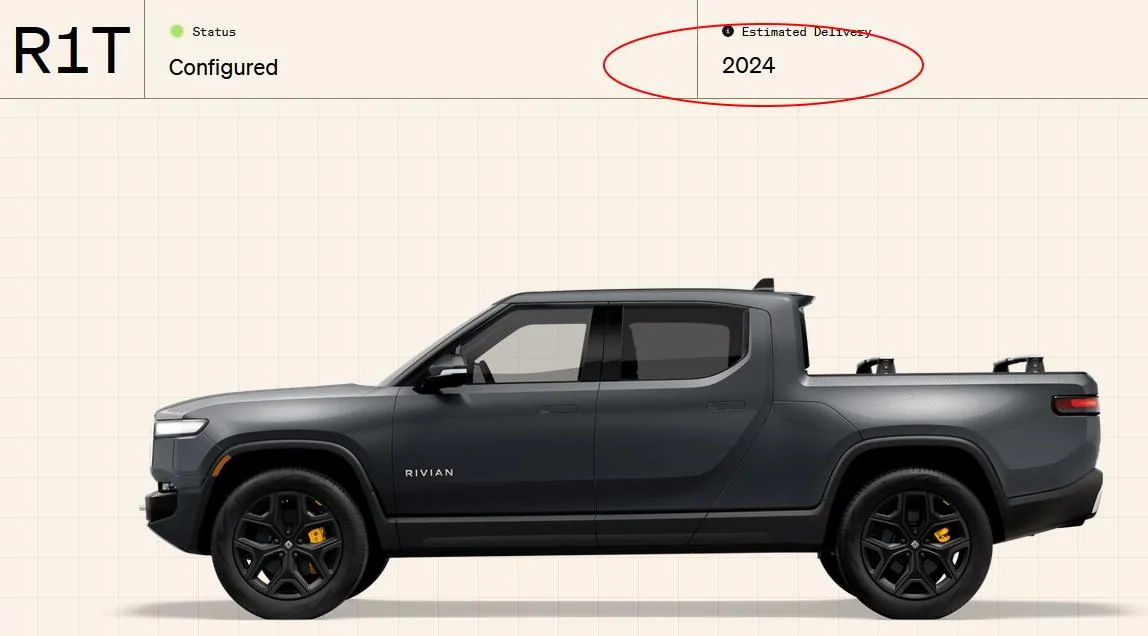 Rivian R1T R1S Canadian delivery timeframe 2022-10-28-8 pm PST